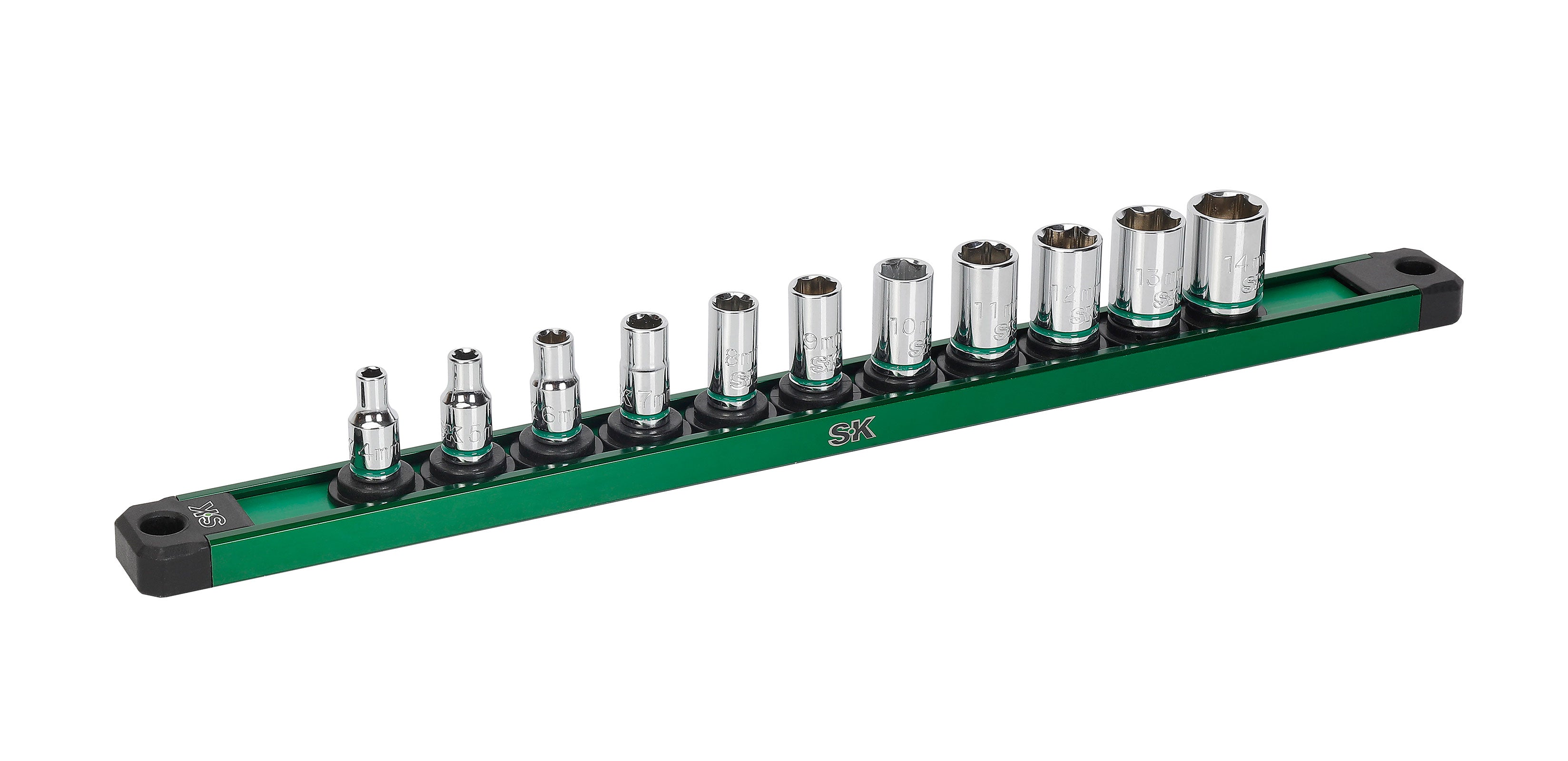 1/4 Inch Drive 11-Piece 6-Point Metric Standard Chrome Socket Set - Perfect for Automotive Repairs, DIY Projects, and Home Maintenance