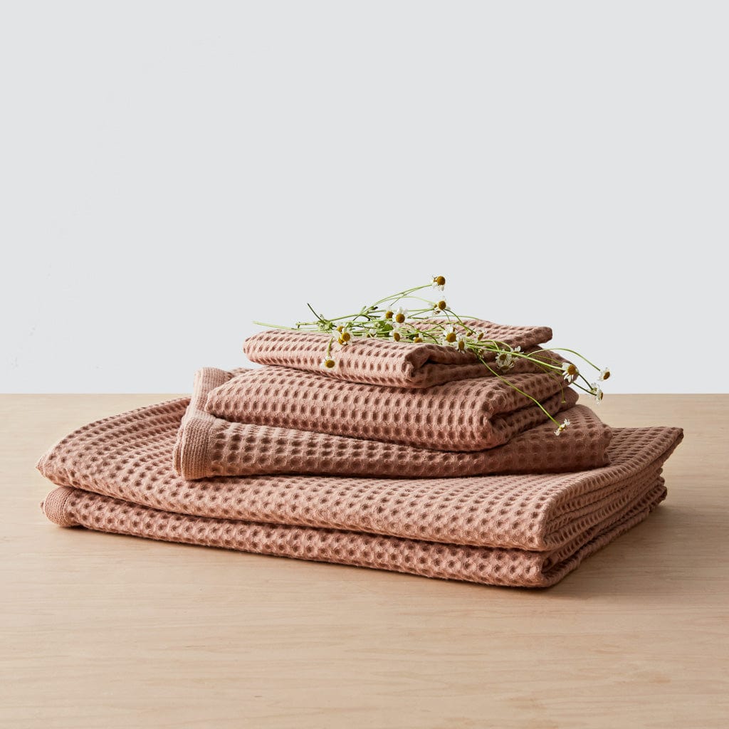 Mara Organic Waffle Bath Towel Set - 100% Cotton, Ultra Soft & Absorbent - Perfect for Spa, Bathroom & Luxury Home Use