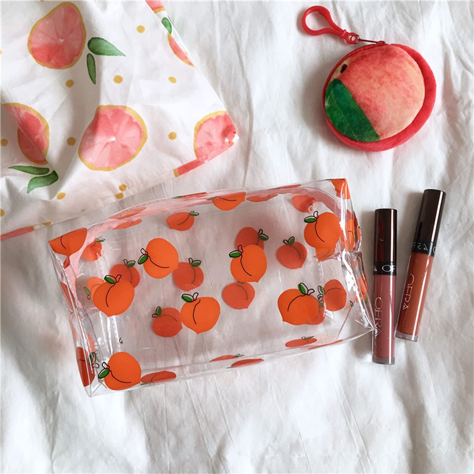 1 Pack Clear Cute Pig Transparent Makeup Bag for Women & Girls - Waterproof Cosmetic Organizer for Travel, Gym & Daily Essentials Storage