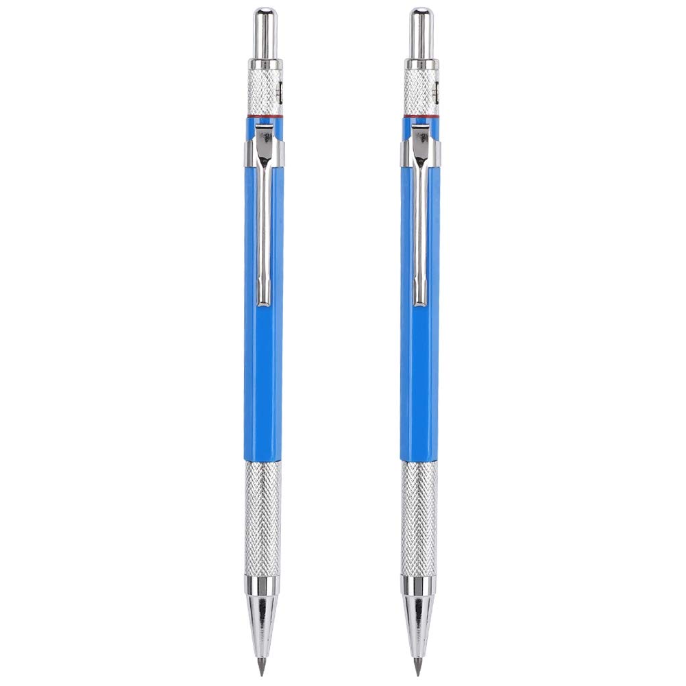 Premium Metal Mechanical Pencils 2.0mm - 2 Pack Automatic Drafting Pencils for Artists, Engineers & Students - Perfect for Sketching, Technical Drawing, Note Taking & Office Use