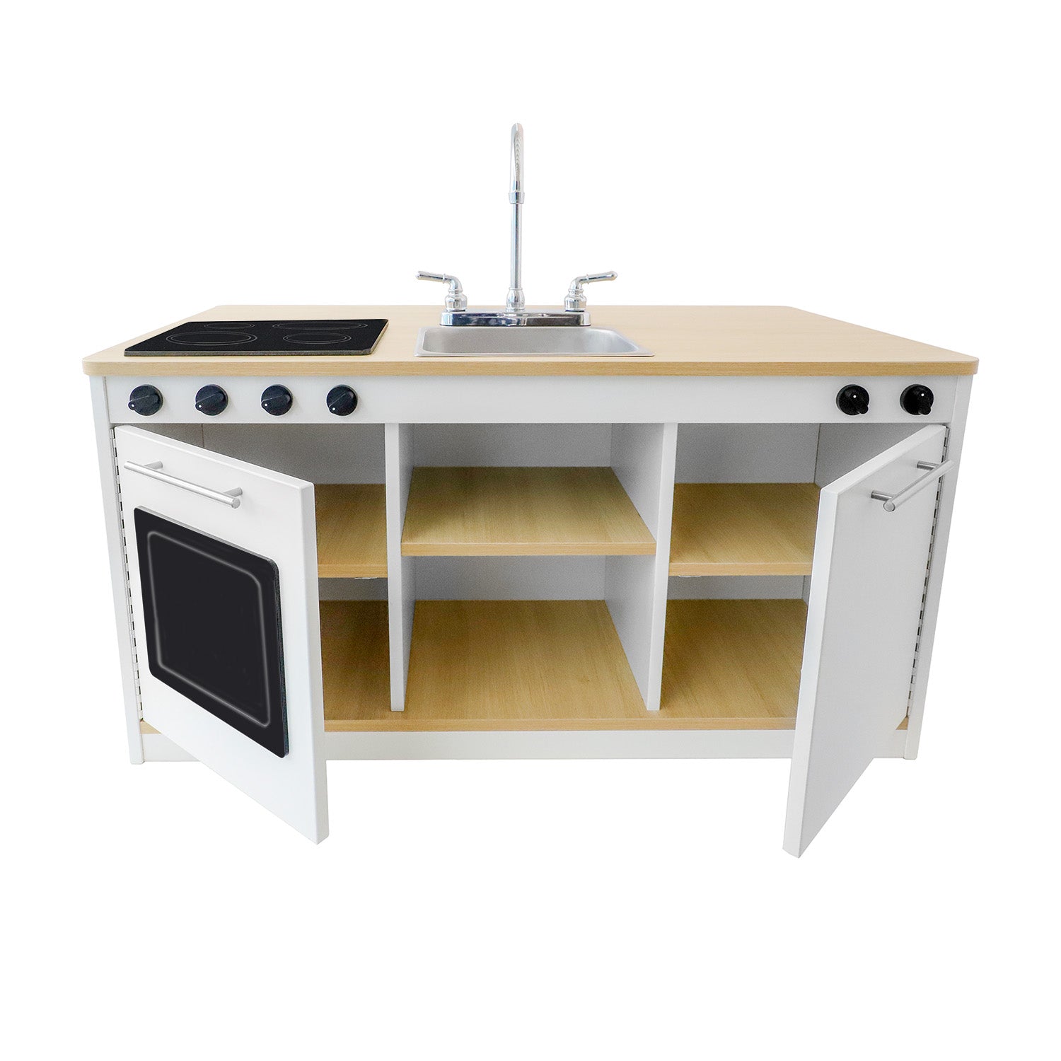 Elevated Kitchen Island Breakfast Bar with Storage - WB1976 - Perfect for Small Spaces, Apartments & Modern Kitchens