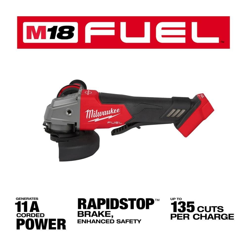 Milwaukee M18 FUEL 18V Brushless Cordless Power Tool Combo Kit with 2x 5.0Ah Batteries, Charger & Tool Bags (7-Piece Set) - Perfect for Construction, Woodworking, and DIY Home Improvement Projects