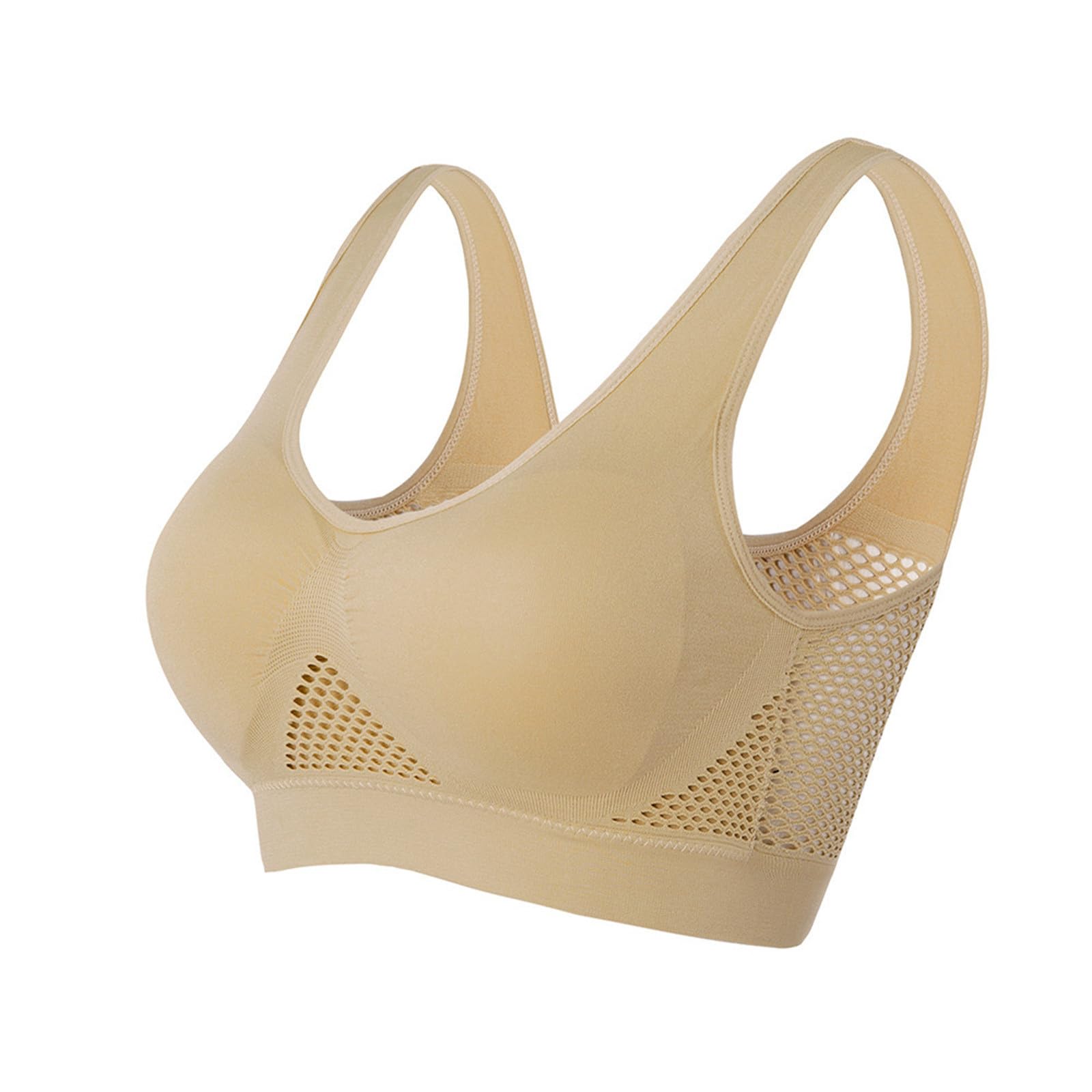 3 Pack Breathable Cool Liftup Air Bra for Women - Large Size Sports Bra with Comfortable Mesh & Support for Running, Yoga & Workouts