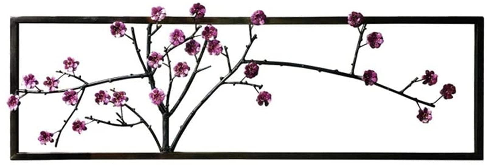 Large Metal Plum Wall Art Decor with Black Frame - Modern Metal Wall Hanging for Office, Bedroom & Study | Elegant Home & Office Decoration for Living Rooms, Hallways & Workspaces