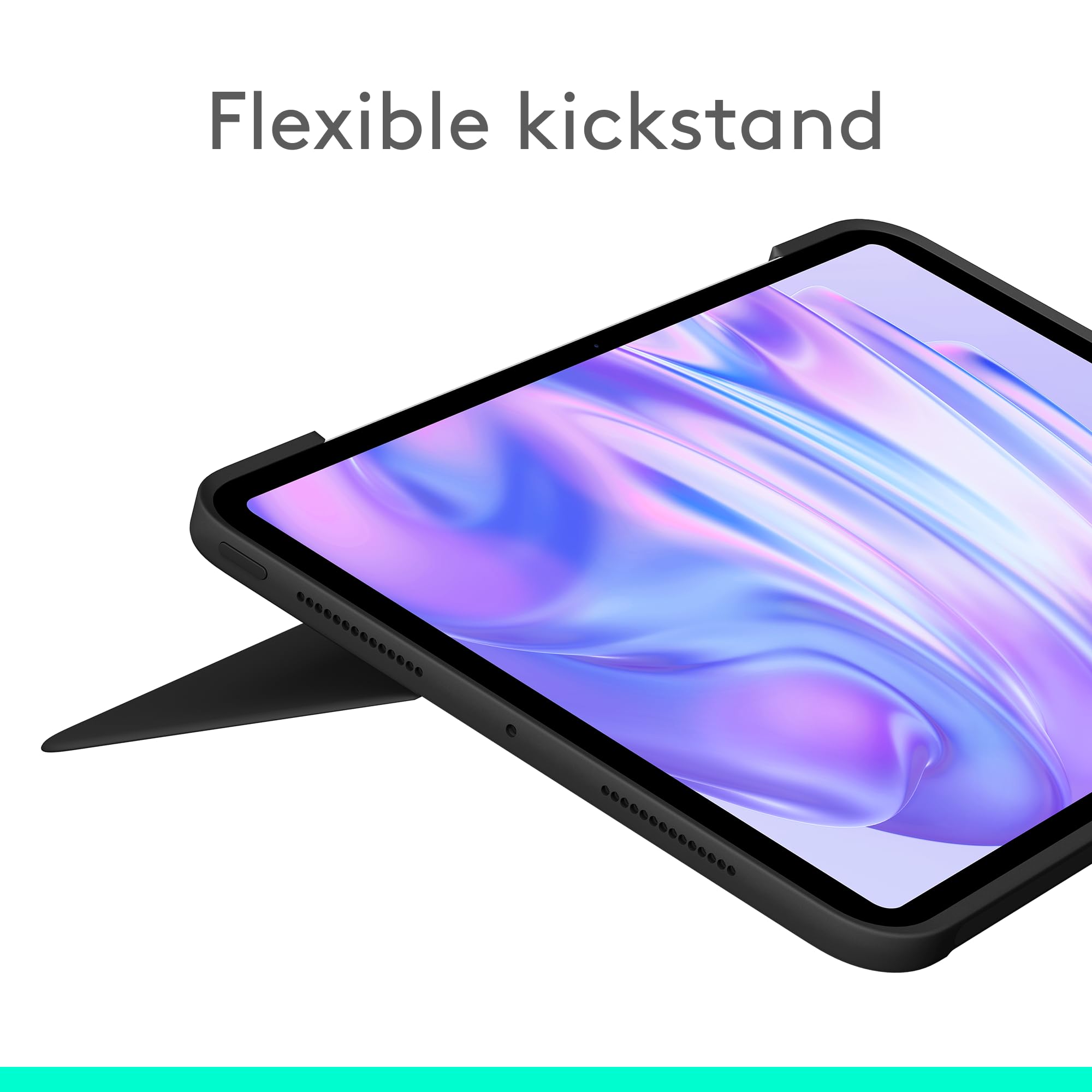 Logitech Combo Touch iPad Pro 11-inch (M4) 2024 Model Detachable Backlit Keyboard Case with Kickstand - Multi-Angle Viewing, Comfortable Typing for Work & Study - Midnight Black | Perfect for Office, School & Travel Use