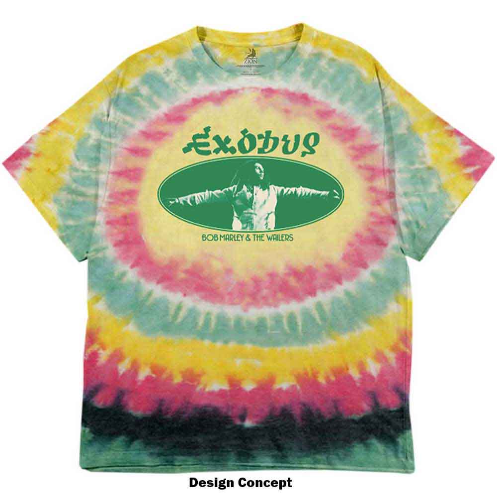 Bob Marley Unisex T-Shirt: Exodus Oval Graphic Tee - Vintage Wash Collection | Reggae Music & Festival Wear