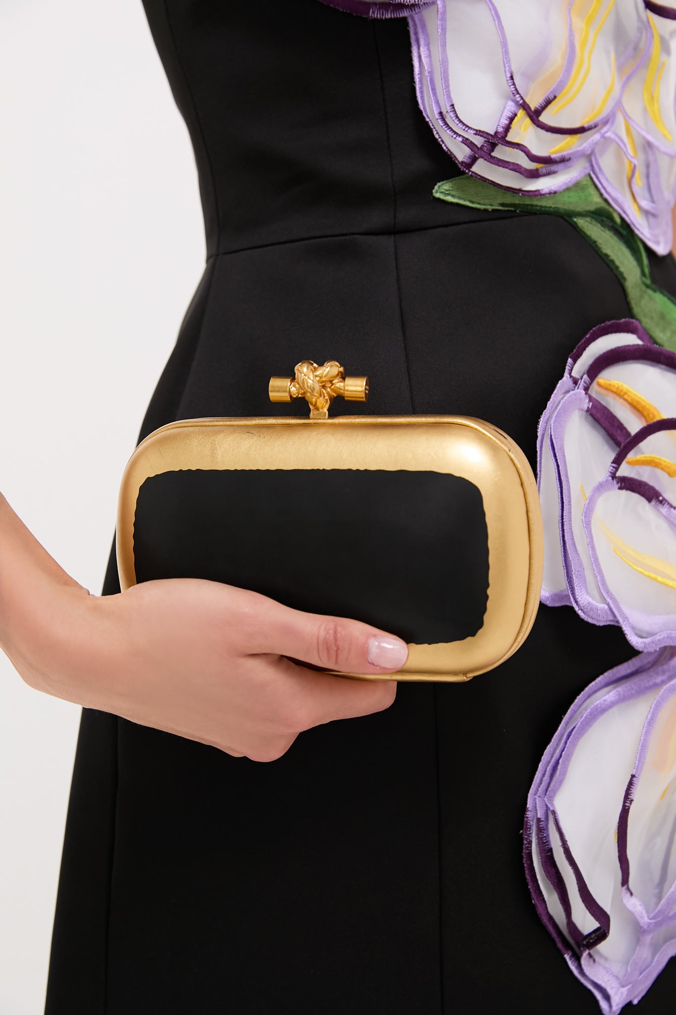 BOTTEGA VENETA Two Tone Knot Clutch Bag - Luxury Designer Handbag for Women | Perfect for Evening Parties, Weddings & Special Occasions