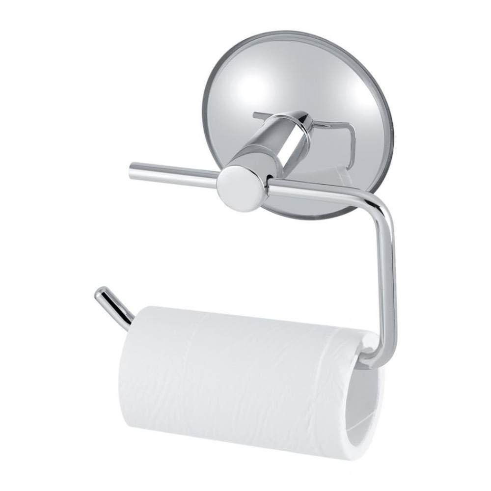 Stainless Steel Vacuum Suction Cup Roll Paper Holder - Wall Mounted Bathroom Tissue Rack for Toilet, WC & Home Decor | Space-Saving Storage Solution for Small Bathrooms & Powder Rooms