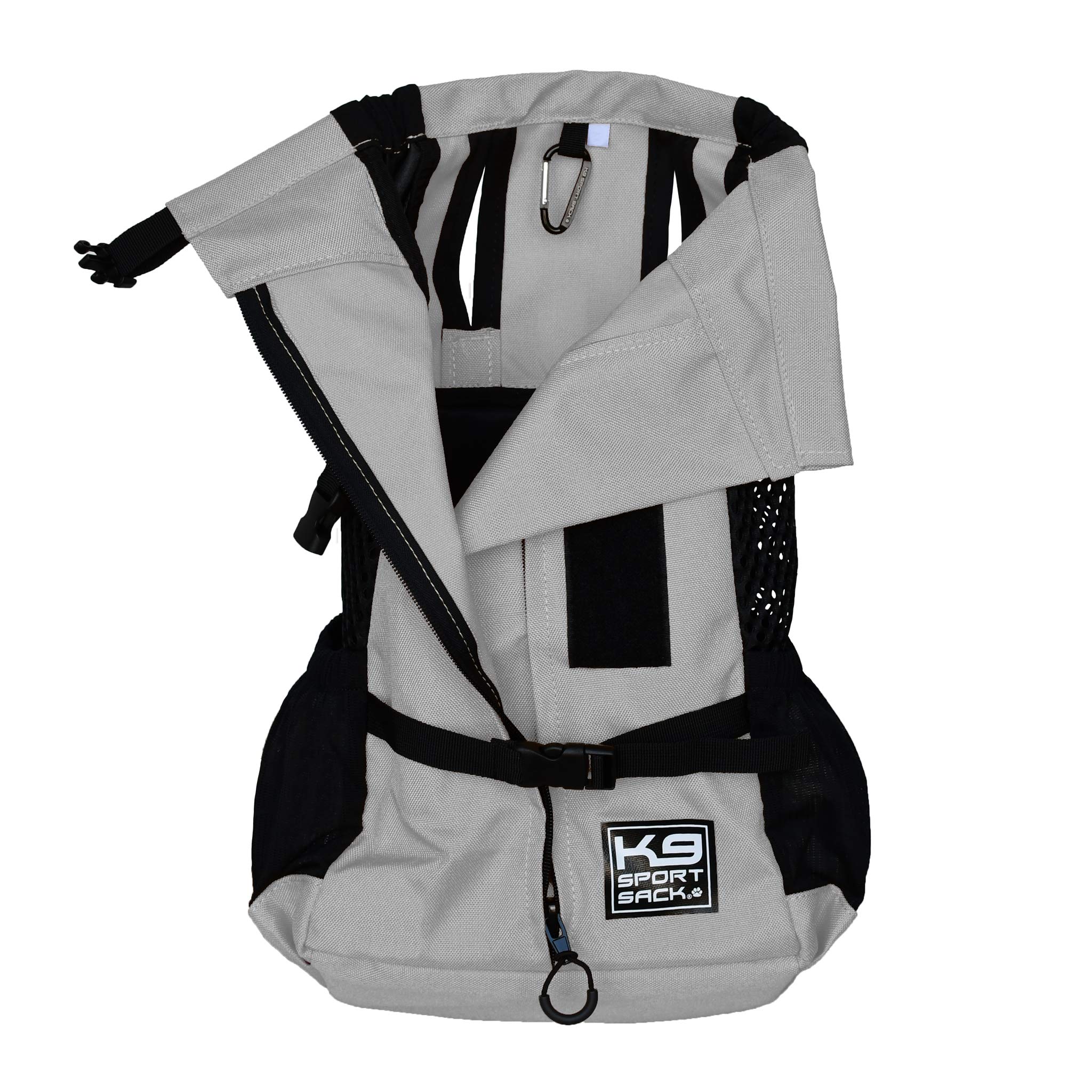 K9 Sport Sack Adjustable Dog Carrier Backpack for Small Dogs - Light Grey | Hands-Free Pet Carrier for Hiking, Biking & Travel | Comfortable & Secure Dog Backpack for Outdoor Adventures