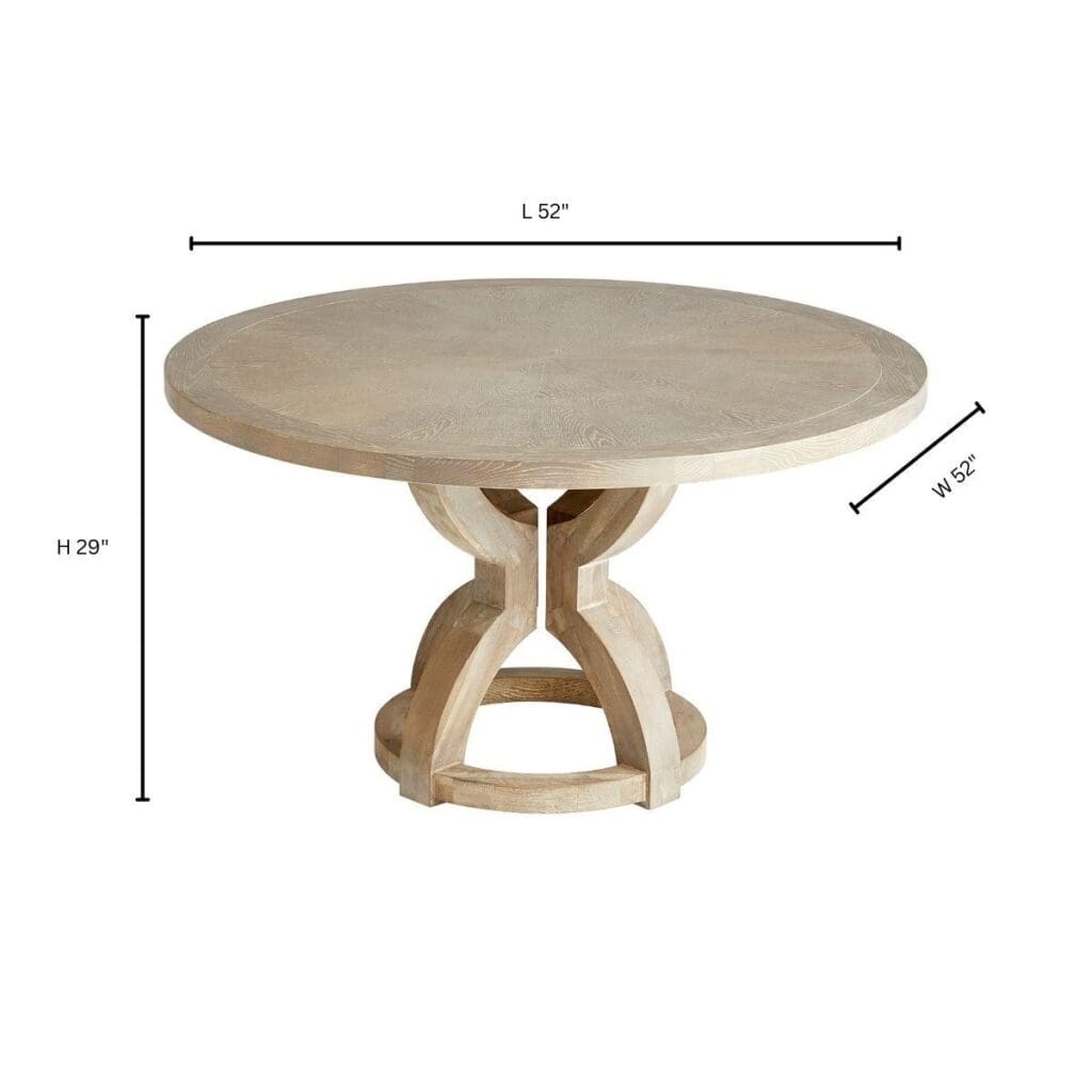 Cyan Design 11570 Zeno Dining Table - Washed Oak Finish, Modern Farmhouse Style Dining Table for Kitchen & Dining Room, Perfect for Family Gatherings & Dinner Parties