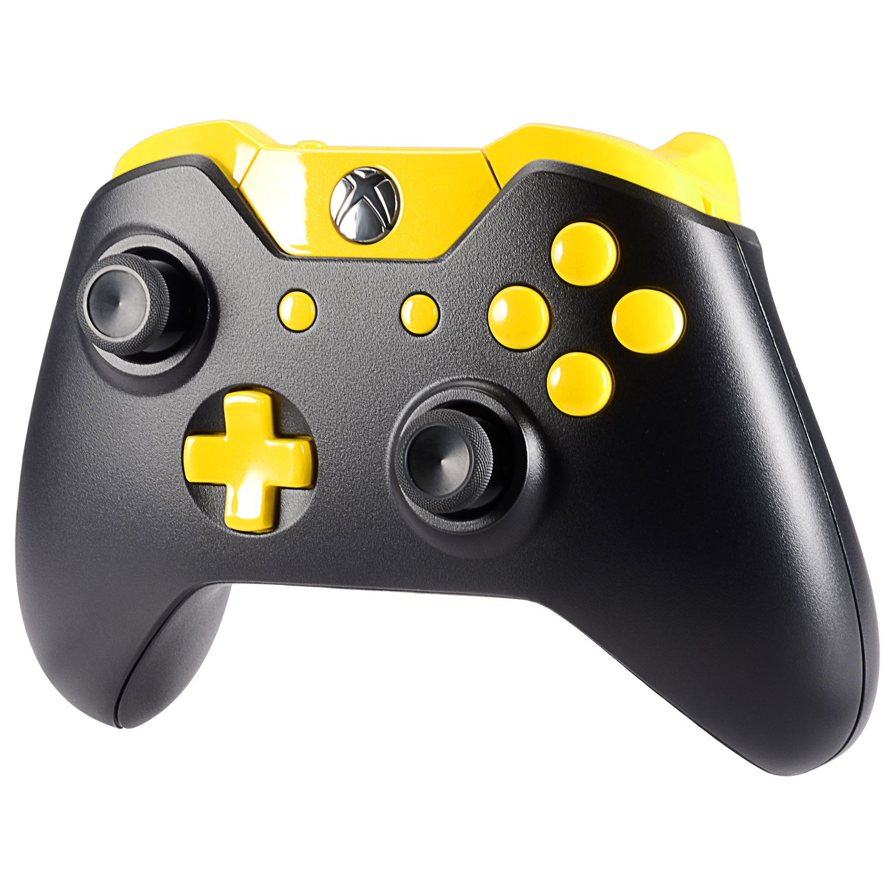 eXtremeRate Lime Yellow Full Set Buttons Kit for Xbox One Standard & Elite V1 Controller - NXOJ0707 | Replacement Parts for Enhanced Gaming Performance & Customization