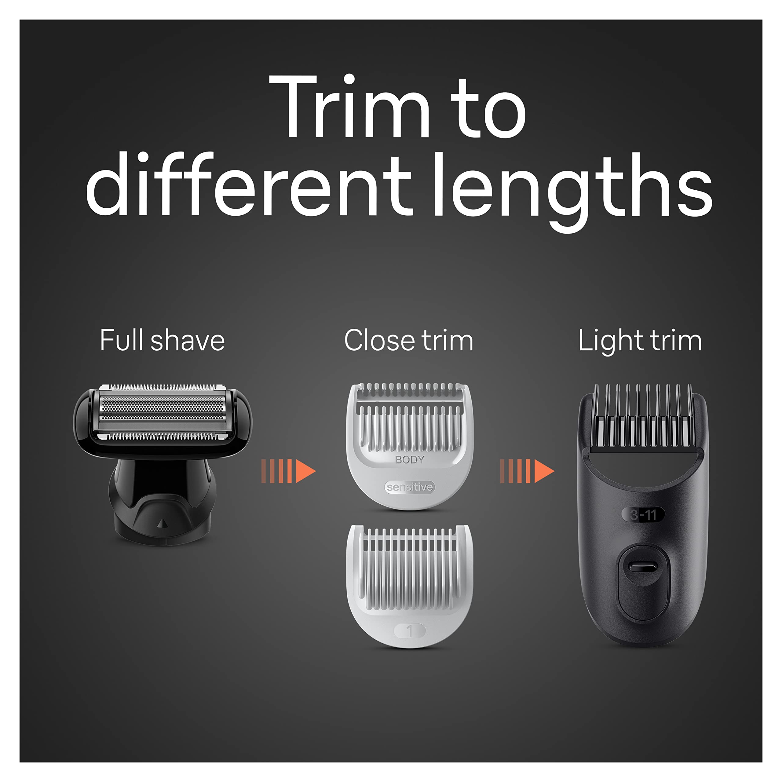 Braun Series 5 5360 Body Groomer for Men - Waterproof & Cordless Trimmer with SkinSafe Technology for Chest, Armpits, Groin - Includes Clean Shave Attachment, 100 Min Runtime - Perfect for Travel & Gym Use