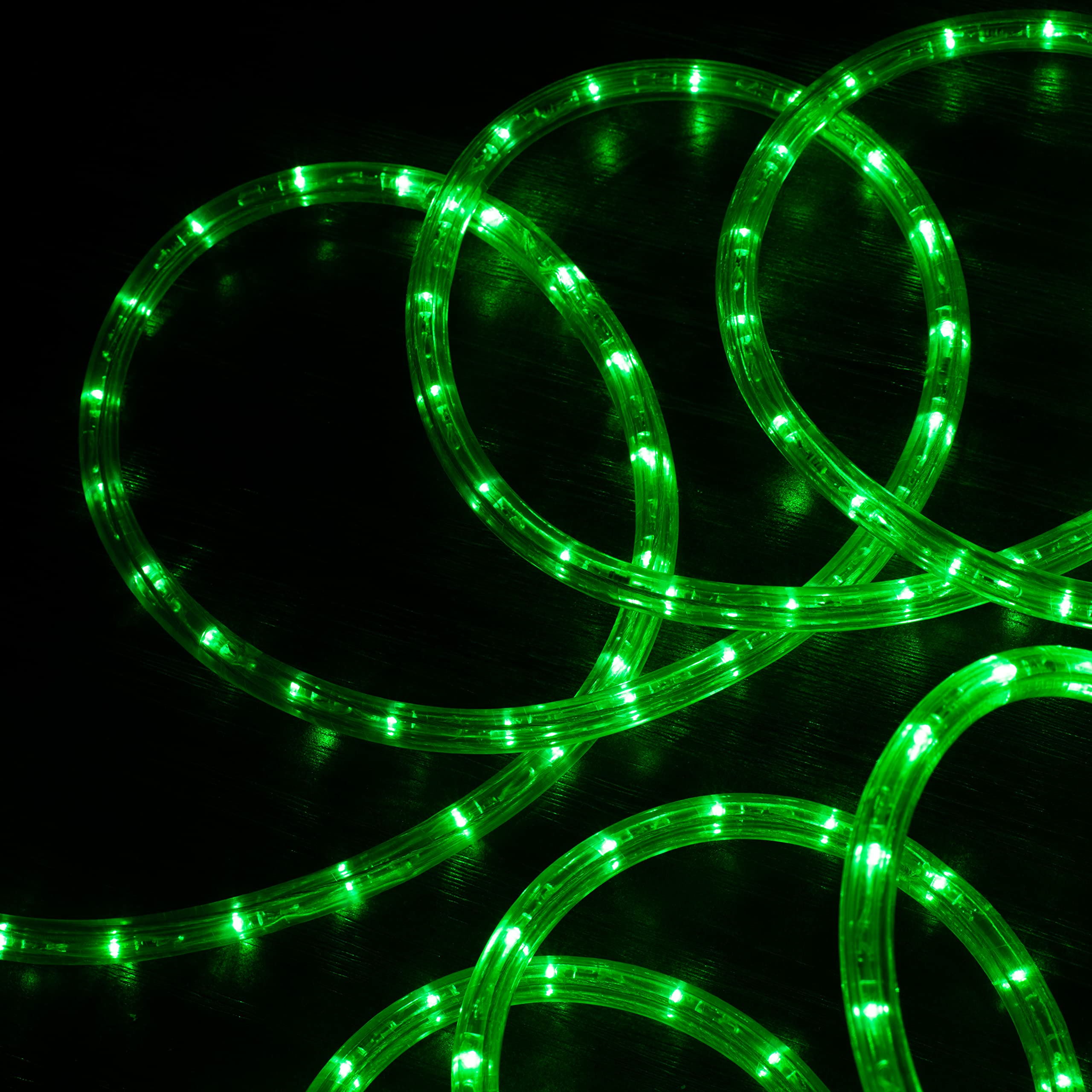 1656LEDs 150ft Waterproof Outdoor LED Rope Lights - ETL Certified Connectable Clear Tube for Christmas, Palm Tree, Holiday, Landscape, Patio Decoration - Green | Perfect for Backyard, Garden, and Party Lighting