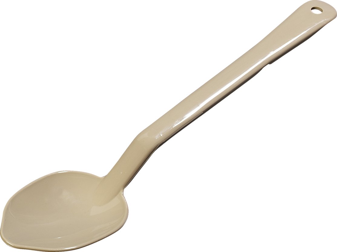 CFS 442006 High Heat Resistant Solid Serving Spoon, 13 Inch, Beige - Perfect for Cooking, Baking, Serving Hot Dishes & Buffet Style Meals