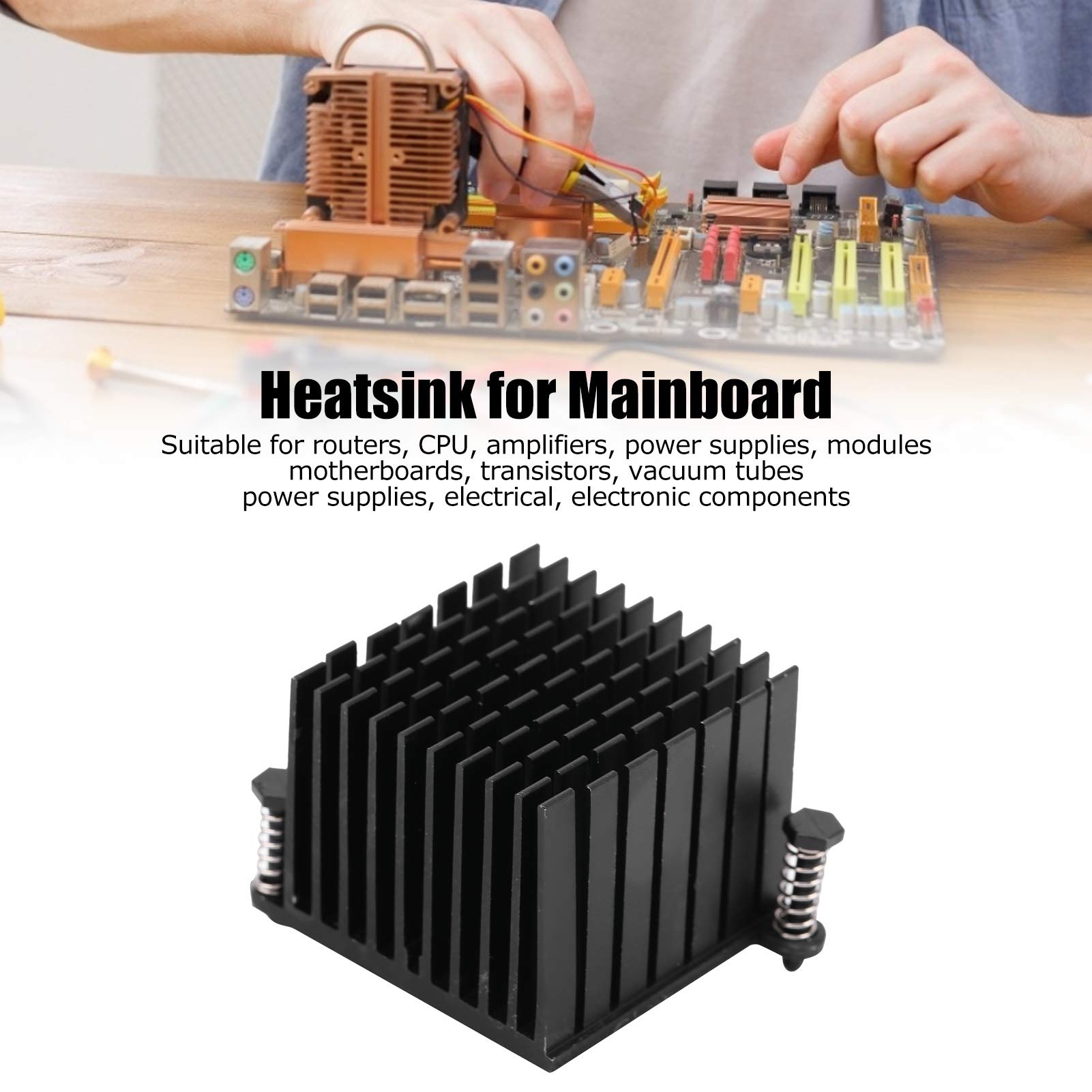 10Pcs Aluminum Heat Sink Set - High Performance Cooling Heatsink for Motherboard, CPU & Vacuum Tubes - Efficient Thermal Management Solution for PC Builds, Electronics & DIY Projects