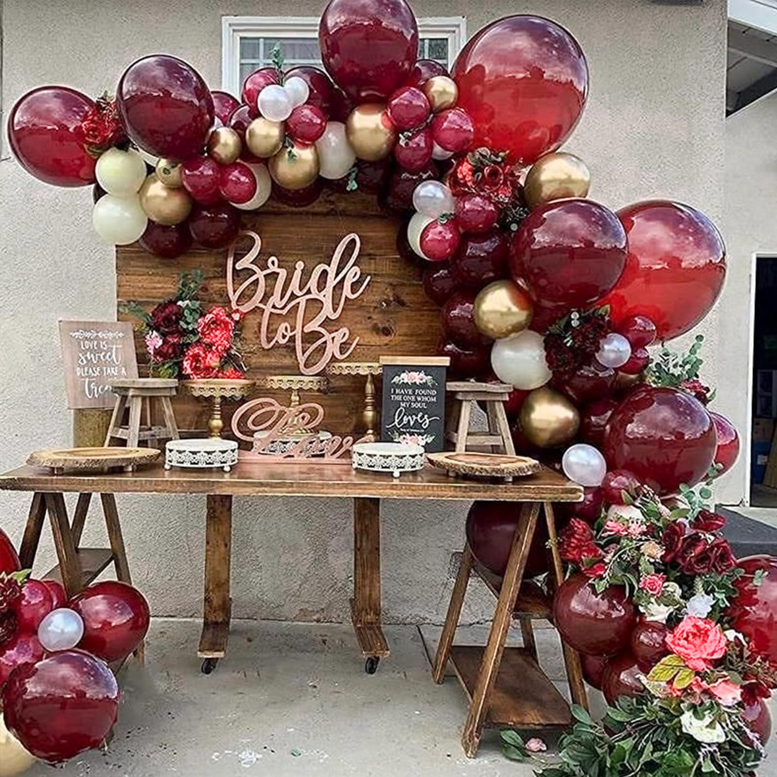140-Pack Burgundy Balloons for Party Decorations - 18