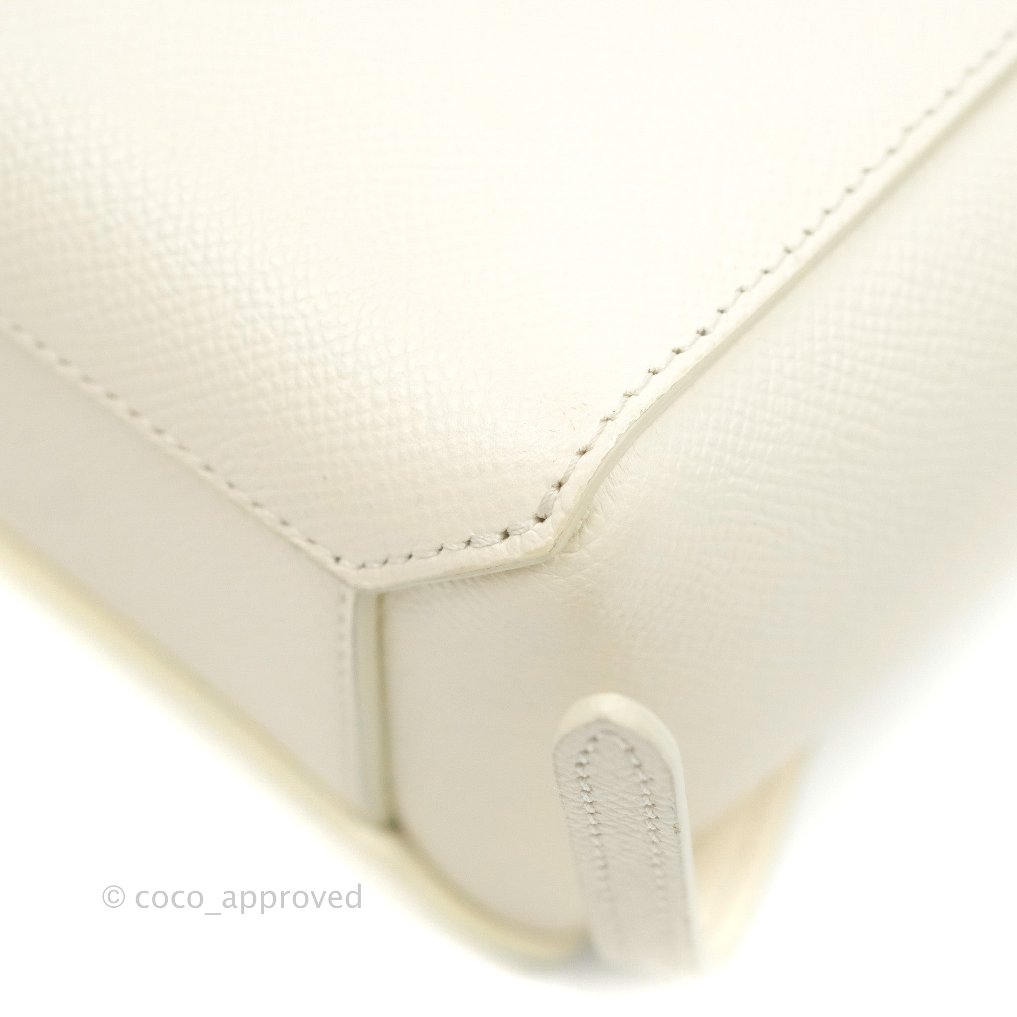 Celine Pico Belt Bag in White Grained Calfskin with Gold Hardware - Perfect for Everyday Use, Travel & Fashion Accessories