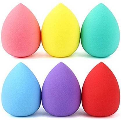 Premium Makeup Sponge Set - 6 Pack Beauty Blender Puff for Flawless Foundation & Concealer Application (Colors May Vary) | Ideal for Liquid, Cream & Powder Cosmetics | Professional Makeup Tools for Home & Travel