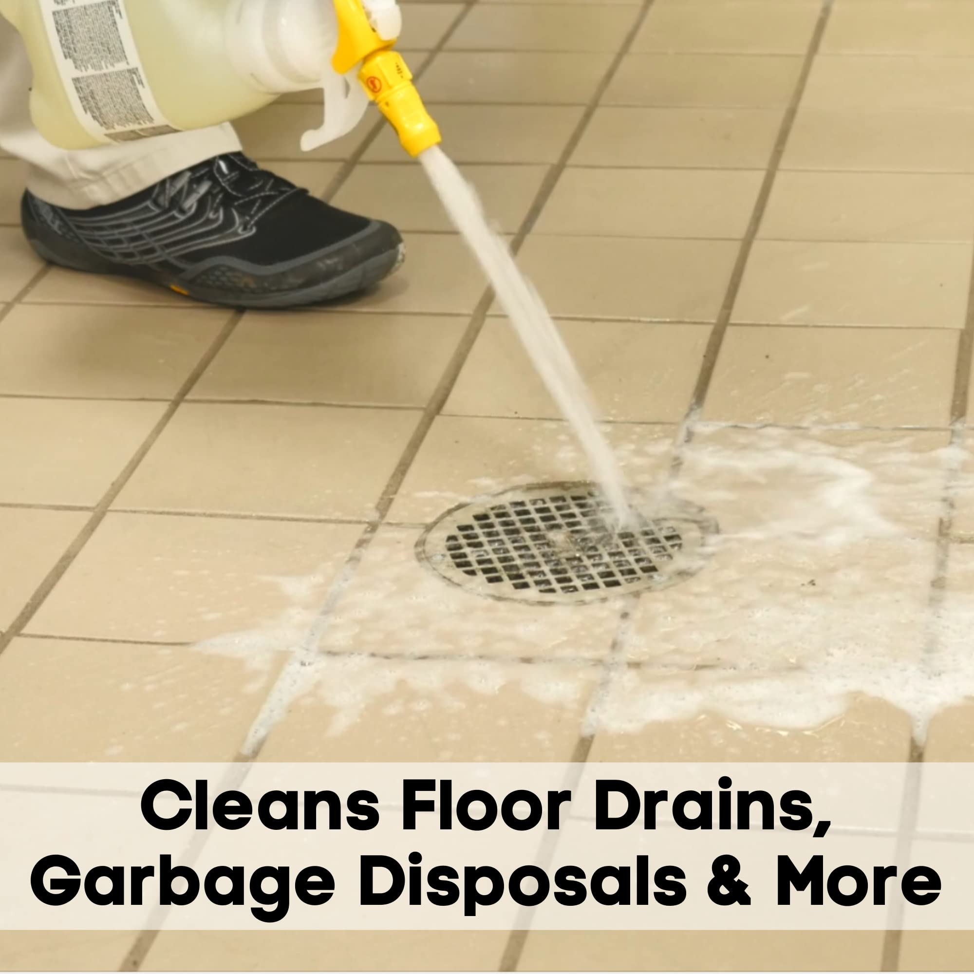 Suma ElimineX D3.1 Foaming Drain & Multi-Surface Cleaner - 5L Bottle for Kitchen Sinks, Bathroom Drains & Commercial Use | Powerful Degreaser & Odor Eliminator