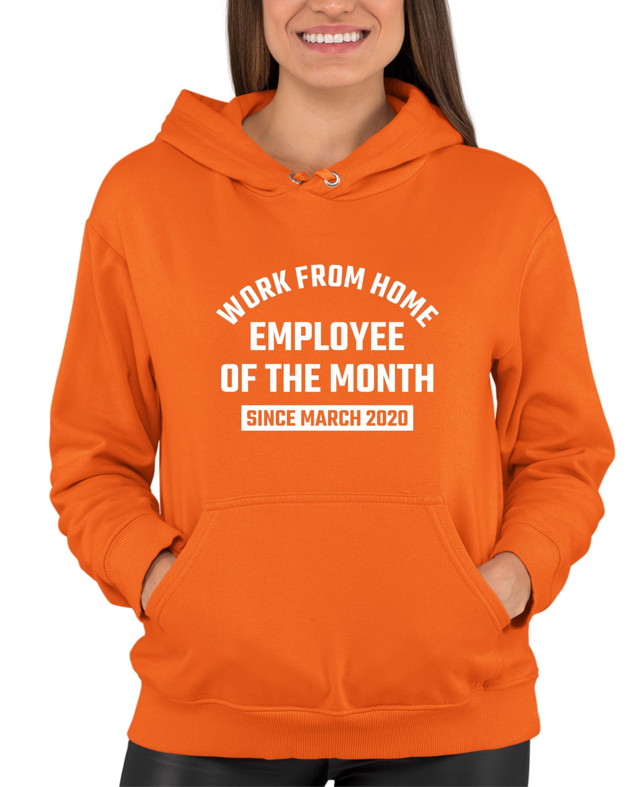 Employee of The Month Since March 2020 Funny Work From Home Sweatshirt - Comfortable Unisex Hoodie for Men & Women - Perfect for Remote Work, Office Gifts & Casual Wear