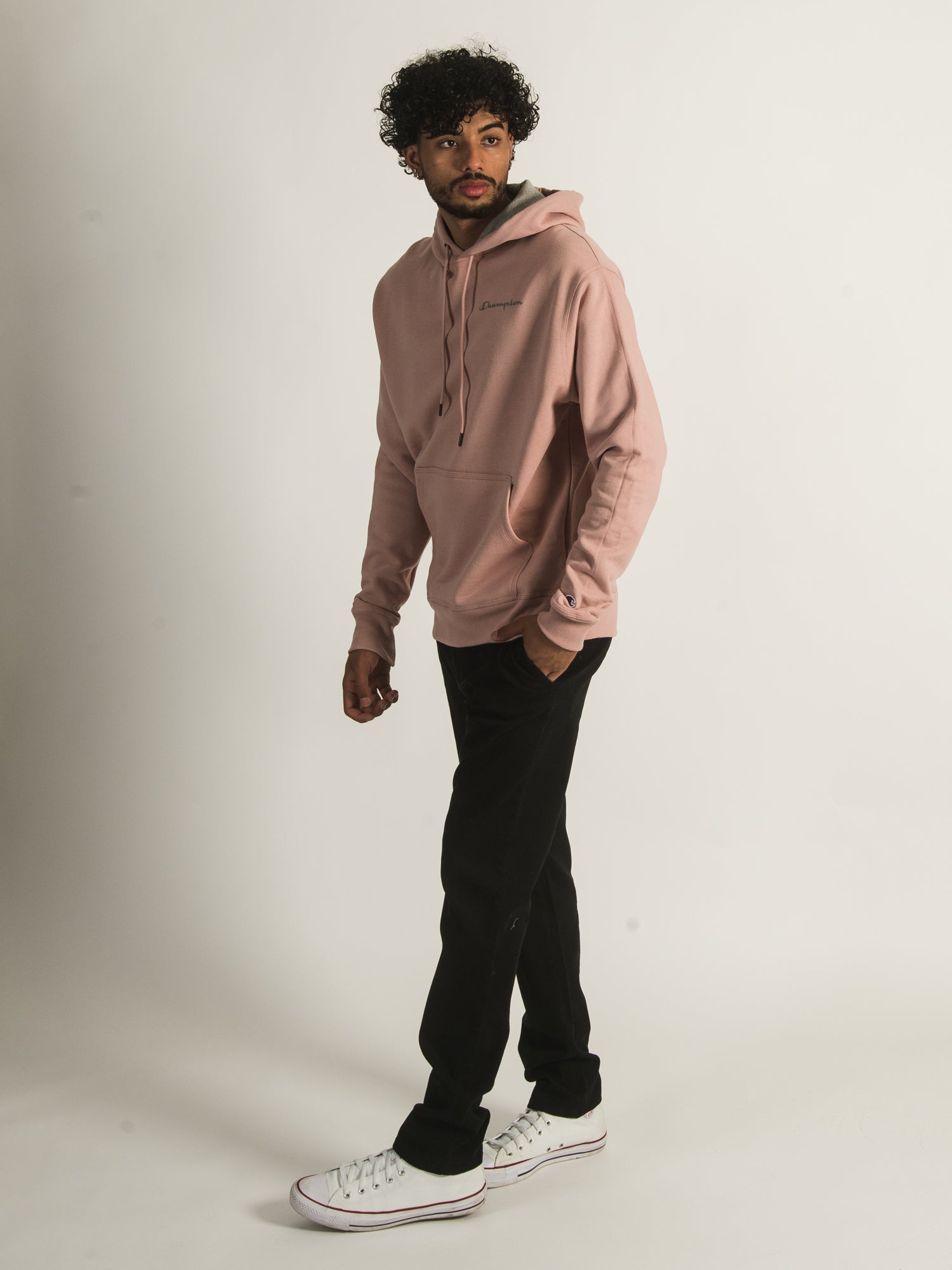 Champion Powerblend Script Hoodie - Soft & Comfortable Pullover Sweatshirt for Men & Women - Perfect for Gym, Casual Wear & Outdoor Activities