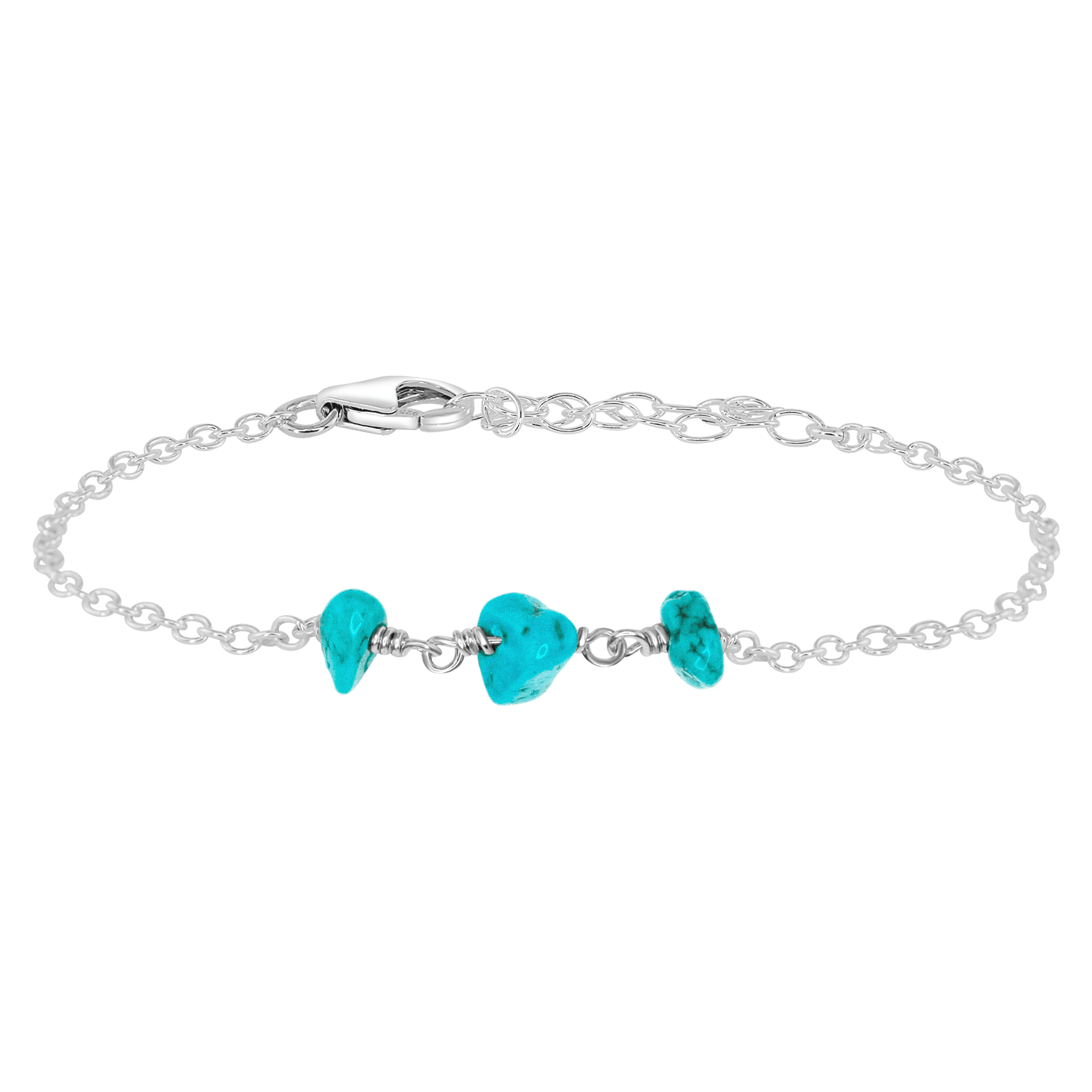 Turquoise Beaded Chain Bracelet for Women - Handmade Boho Chic Jewelry - Perfect for Casual Wear, Parties & Gifts