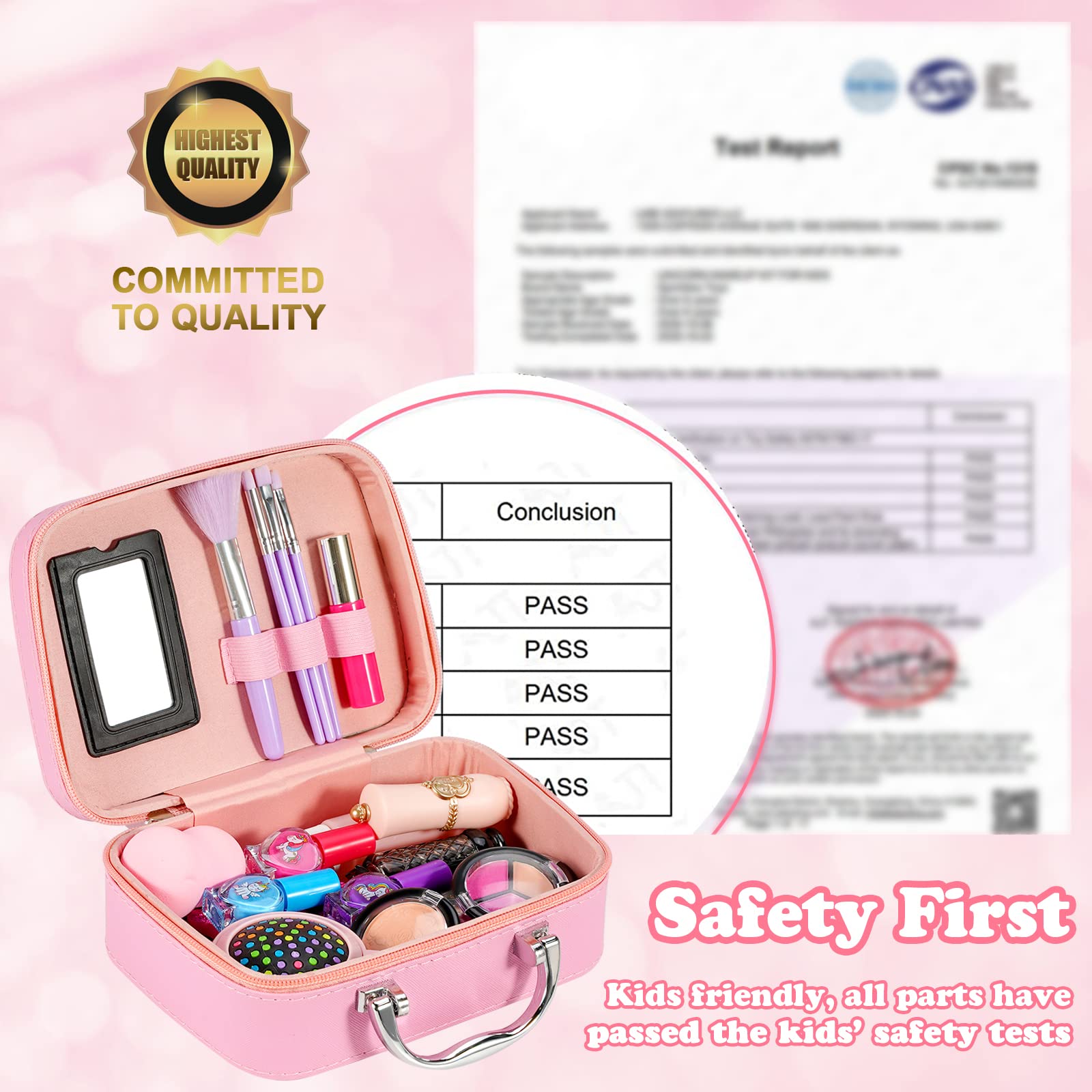 Washable Kids Makeup Kit - Princess Cosmetic Toys for Girls | Birthday Gift & Playtime Fun