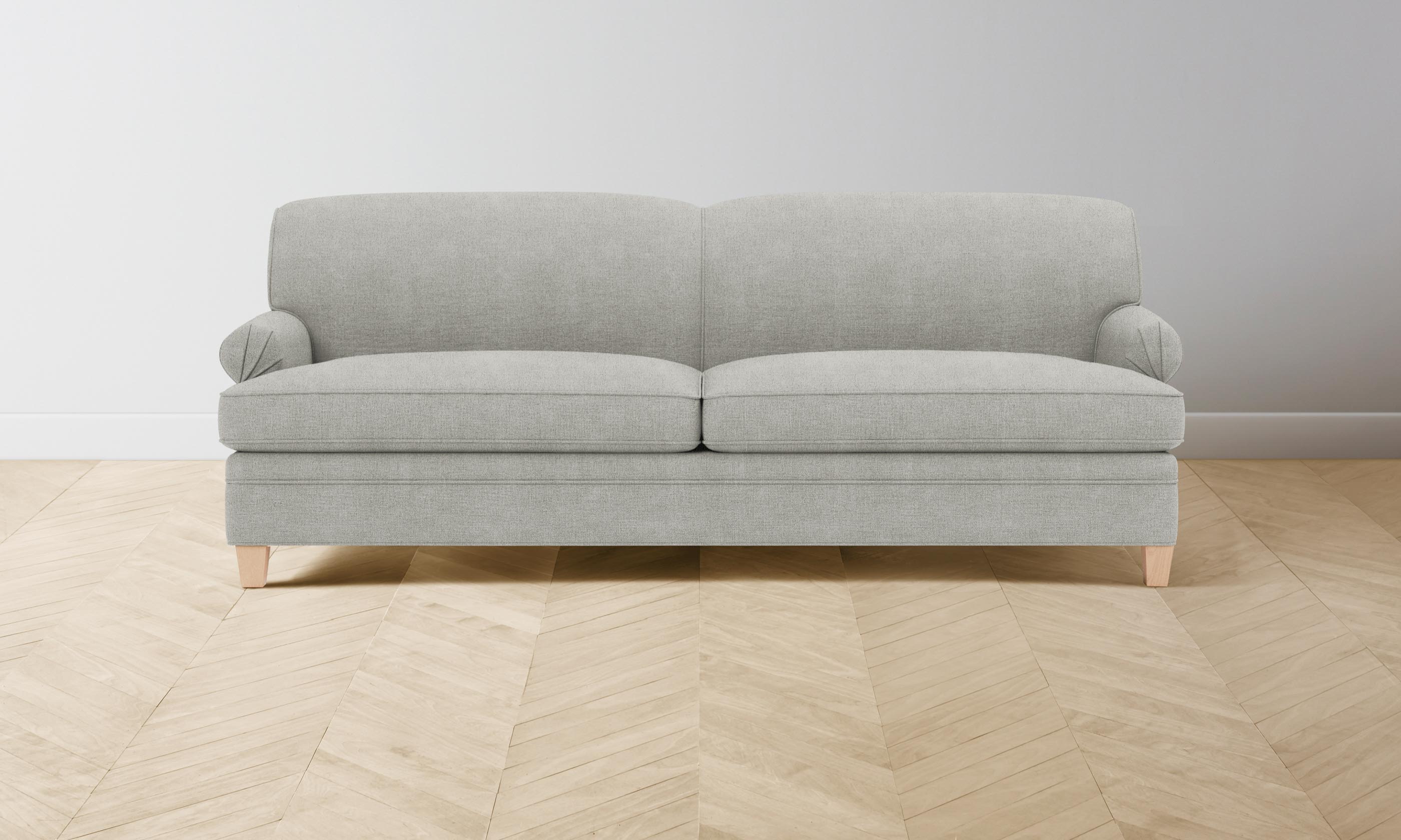 Carmine Sofa - Performance Mélange Weave Flint Fabric - Modern Living Room Furniture for Home & Office Comfort