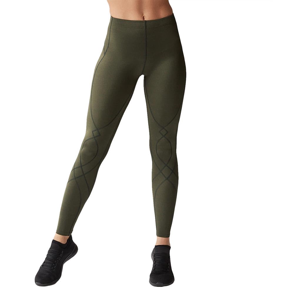 CW-X Women's Stabilyx Joint Support Compression Tight - High-Performance Running & Recovery Leggings for Women with Knee Support - Ideal for Marathon Training, CrossFit & Post-Workout Recovery