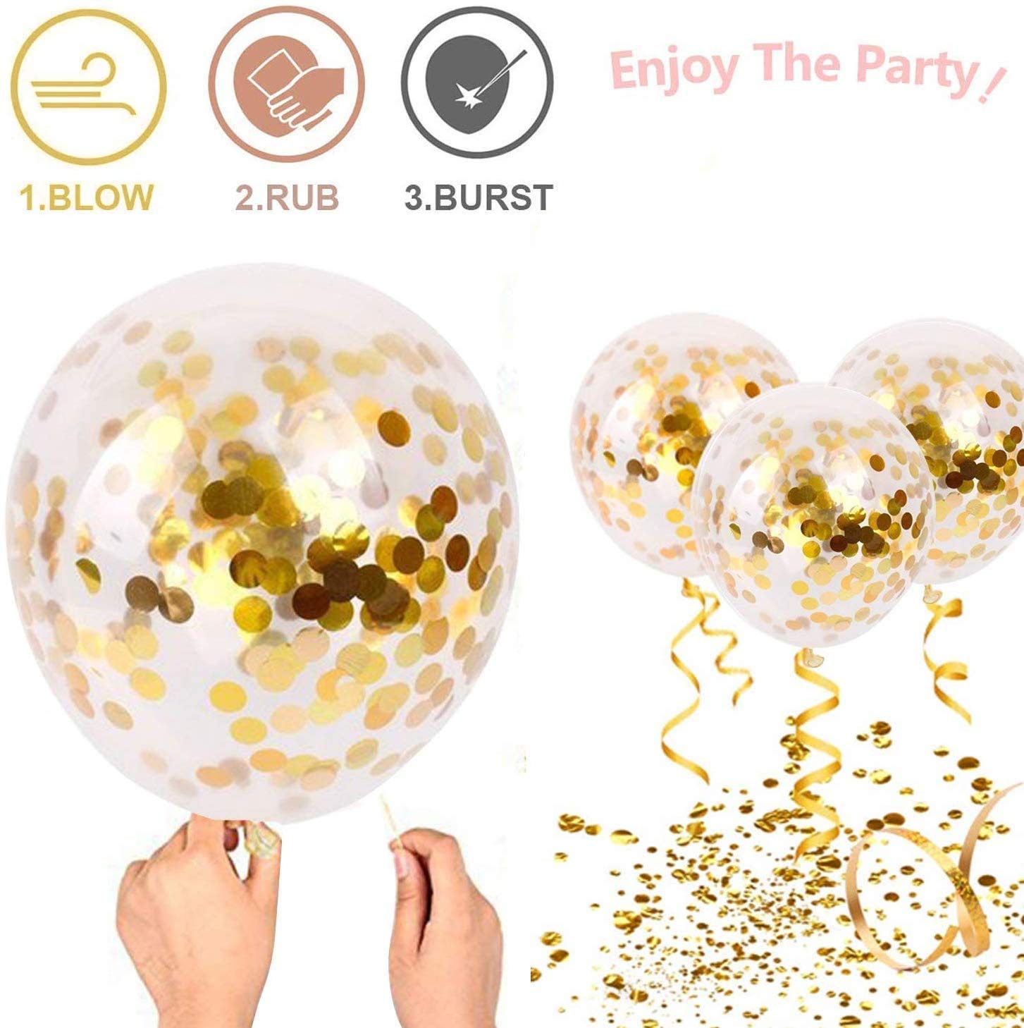 Elephant Baby Shower Decorations - Yellow Grey White Gold Confetti Balloons for Birthday, Wedding & Engagement Parties | Bumble Bee Theme Party Supplies | Perfect for Nursery Decor, Gender Reveals & Special Celebrations