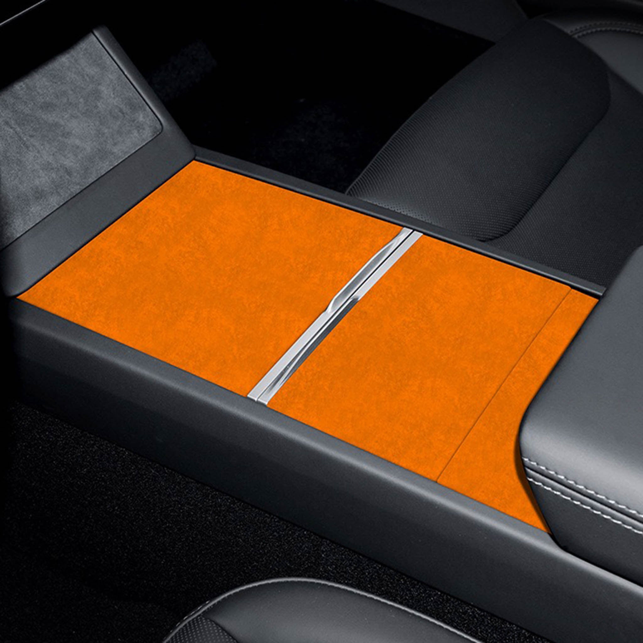 Premium Tesla Alcantara Center Console Wrap Sticker - Compatible with 2024+ Model 3 Highland & 2025+ Model Y Juniper - Upgrade Interior Protection & Style for Your Electric Vehicle