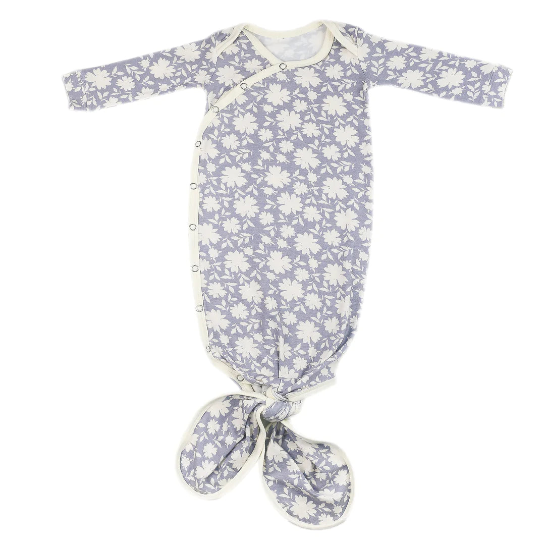 Soft Newborn Knotted Gown - Organic Cotton Baby Sleepwear for Boys & Girls - Perfect for Hospital, Photo Shoots & First Outfits