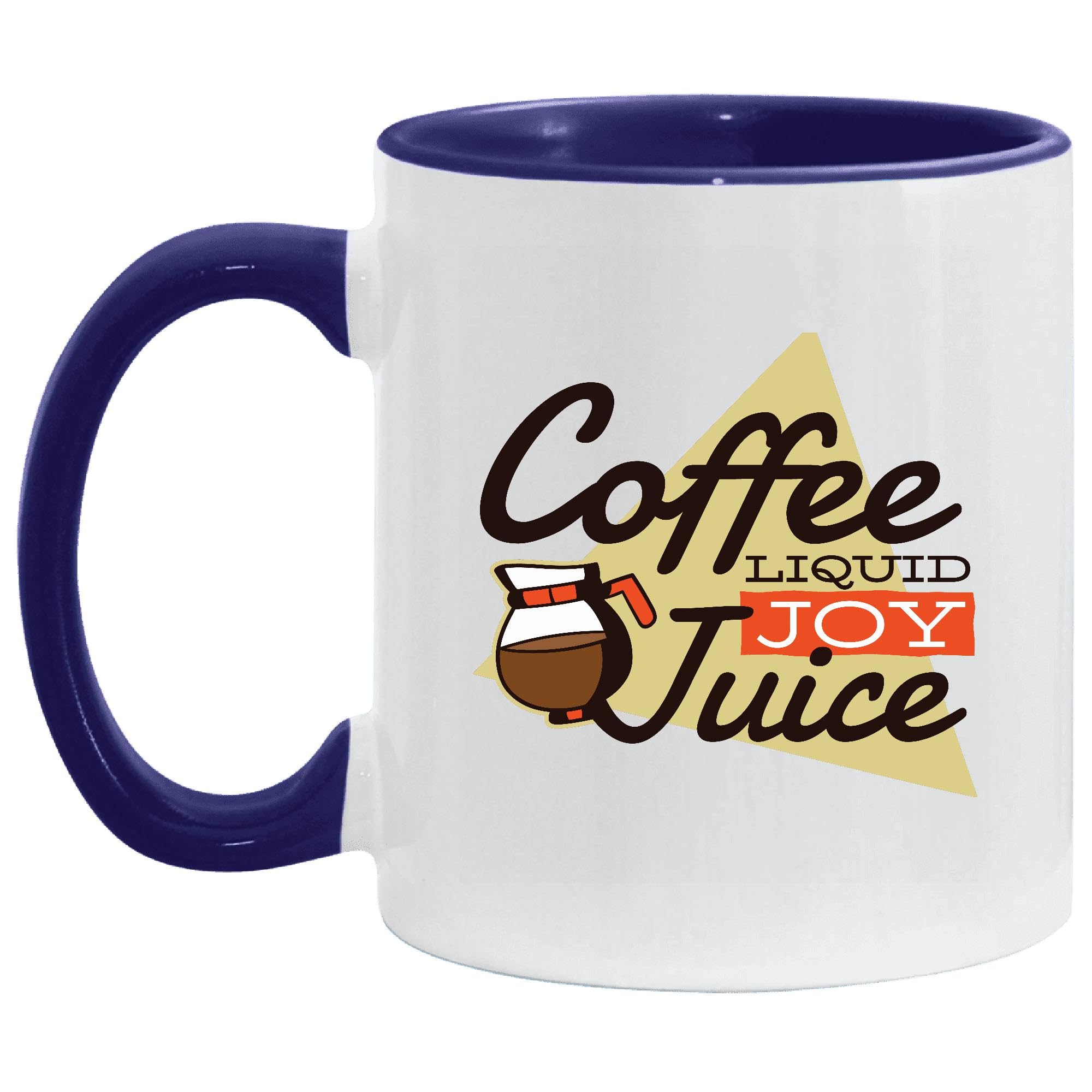 11oz & 15oz Inspirational Coffee Mug - 'Liquid Joy' Quote Mug with Inner Color Accent - Perfect Gift for Coffee Lovers | Office Use, Home Decor & Barista Gifts