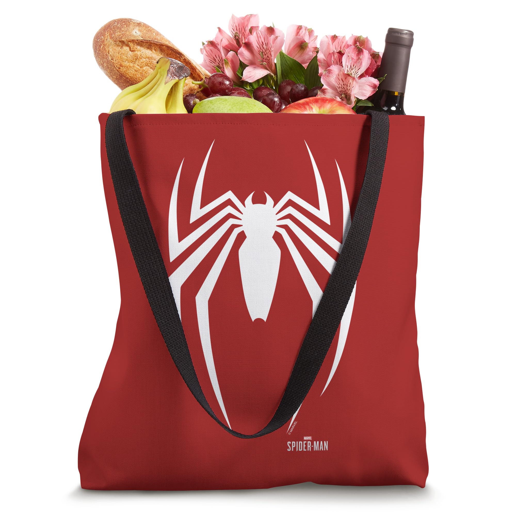 Marvel Spider-Man Gamerverse Logo Tote Bag - Official Licensed Marvel Comics Superhero Tote for School, Shopping & Cosplay | Durable Canvas Shoulder Bag for Fans & Collectors