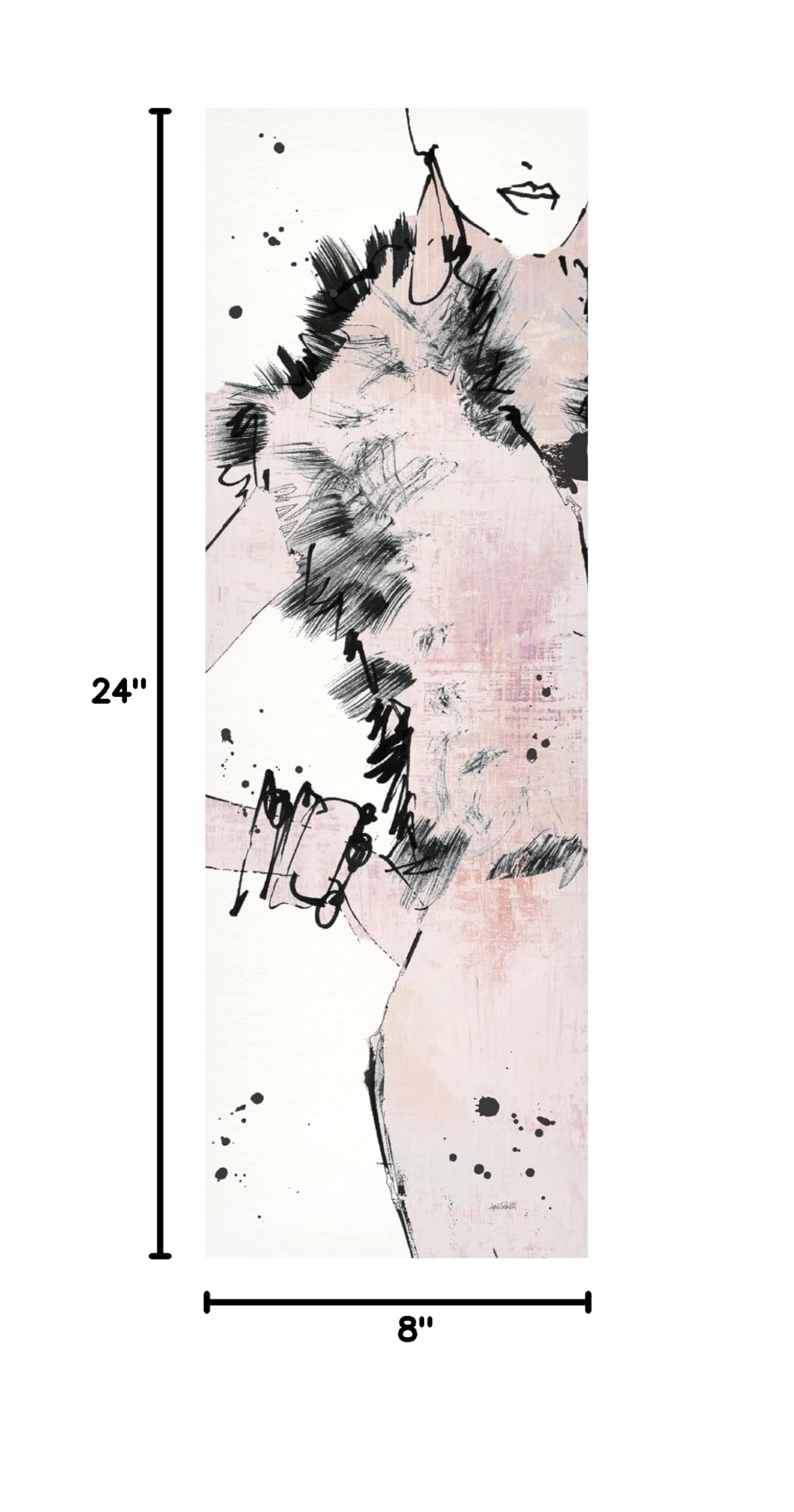 Anne Tavoletti 'Fashion Strokes VIII Pastel' Canvas Wall Art Print - Modern Abstract Fashion Painting for Living Room, Bedroom & Office Decor