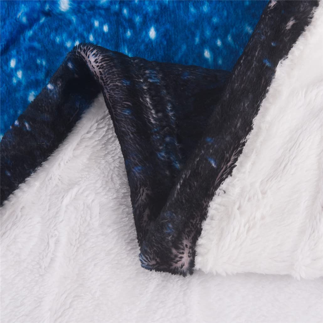 Starry Night Galaxy Fleece Throw Blanket - 80 x 58 Inch Soft Cozy Blanket for Couch, Sofa, Bed & Travel - Perfect for Home Decor, Camping & All Seasons Use