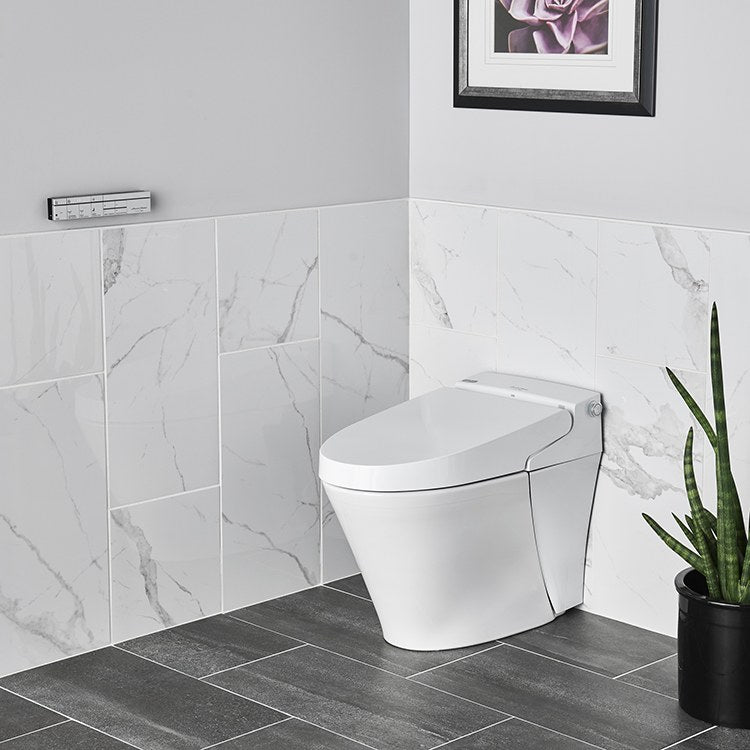 Advanced Clean 100 SpaLet One Piece Bidet Toilet - Smart Bidet Seat with Warm Water Wash, Air Dry & Heated Seat - Perfect for Modern Bathrooms & Luxury Home Upgrades