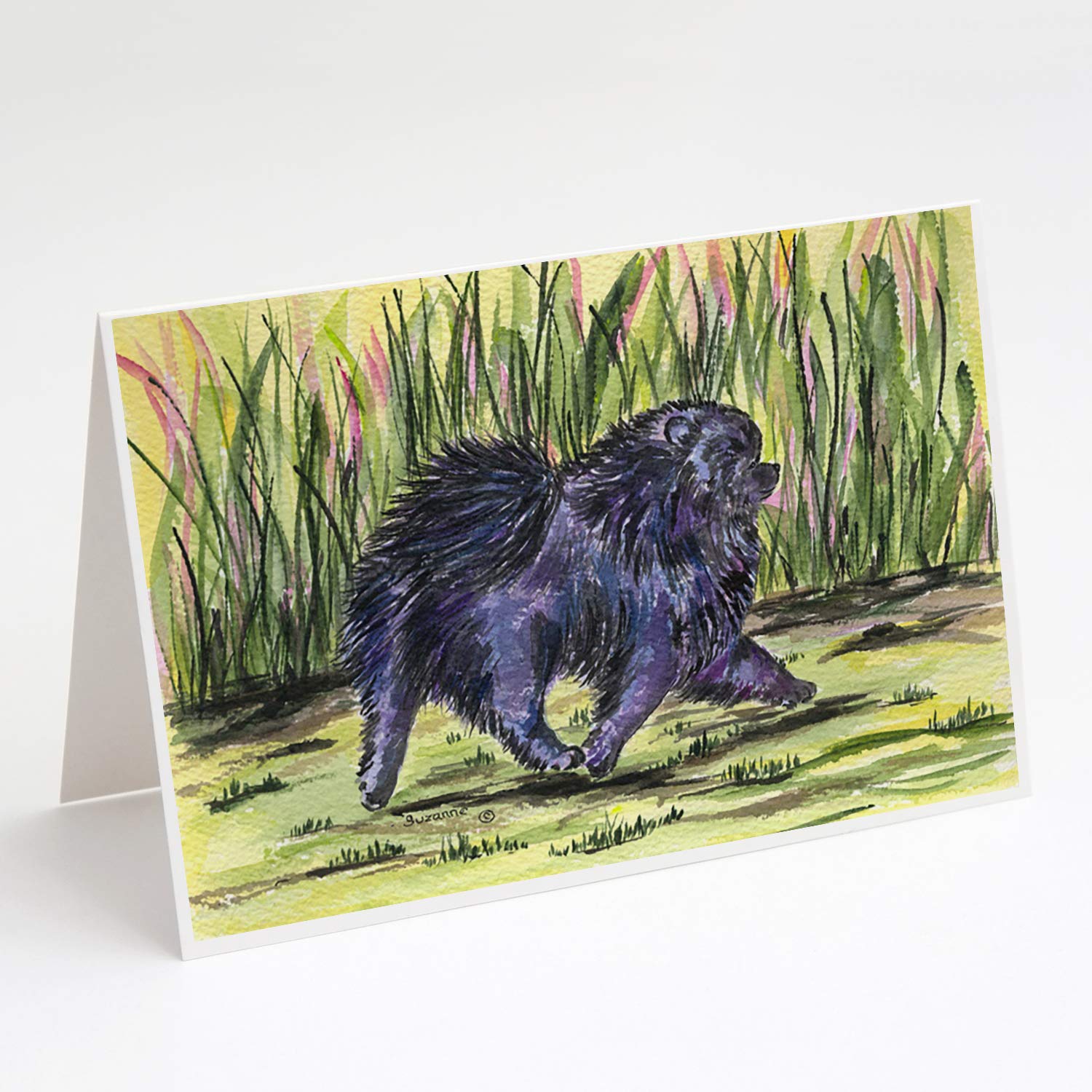 Pomeranian Greeting Cards & Envelopes Set - Pack of 8 Blank A7 (5x7) Note Cards for Birthdays, Thank You Notes & Special Occasions | Whimsical Dog Lover Stationery