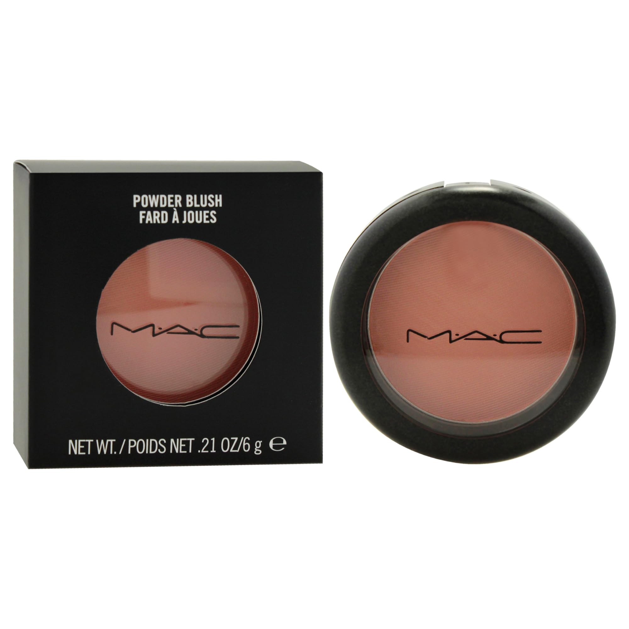 MAC Powder Blush in Melba - 0.21 oz Soft Matte Blush for Women | Natural-Looking Cheek Color for Everyday Wear & Special Occasions
