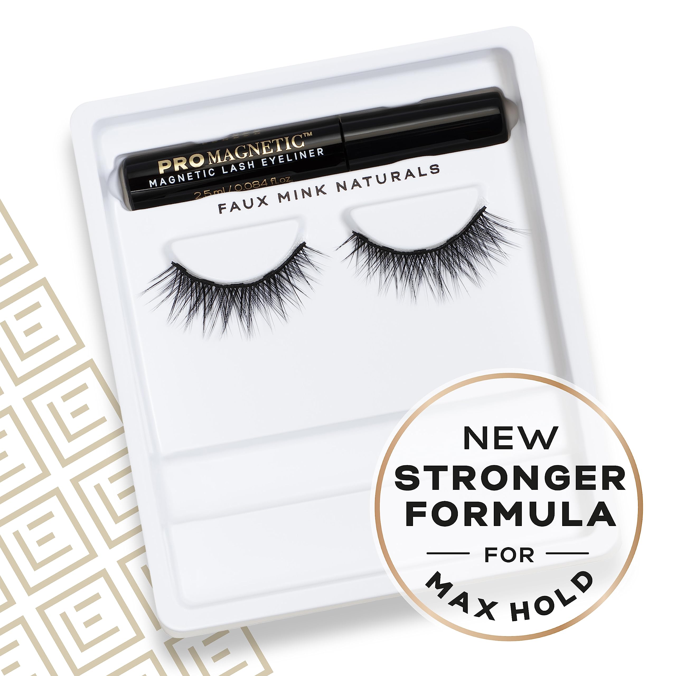 Eylure PROMAGNETIC Eyeliner & False Eyelash Kit - Faux Mink Natural Lashes in Black for Everyday Wear & Special Occasions