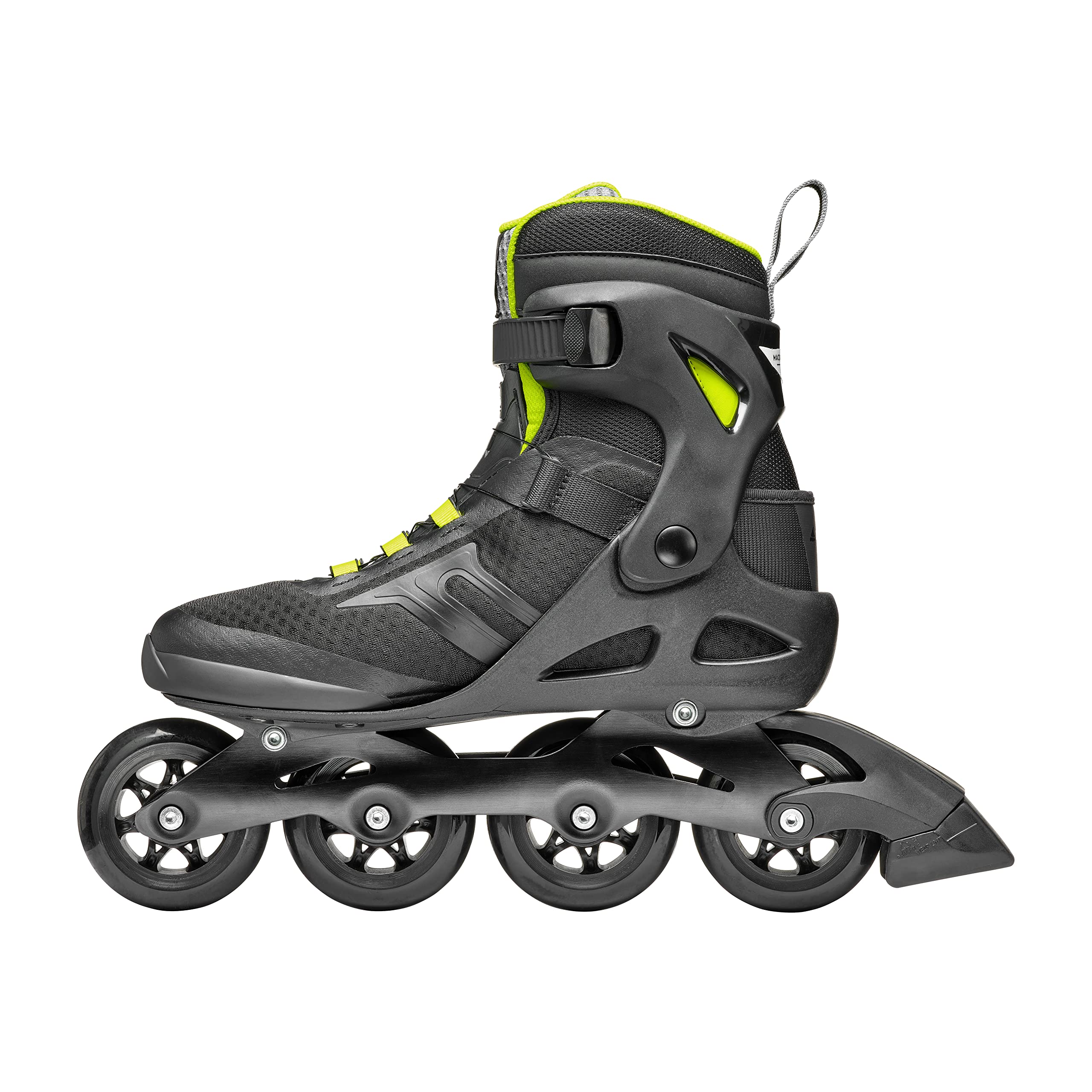 Rollerblade Macroblade 84 BOA Adult Fitness Inline Skates - High Performance Black & Lime for Men & Women - Perfect for Outdoor Exercise, Fitness Training & Recreational Skating