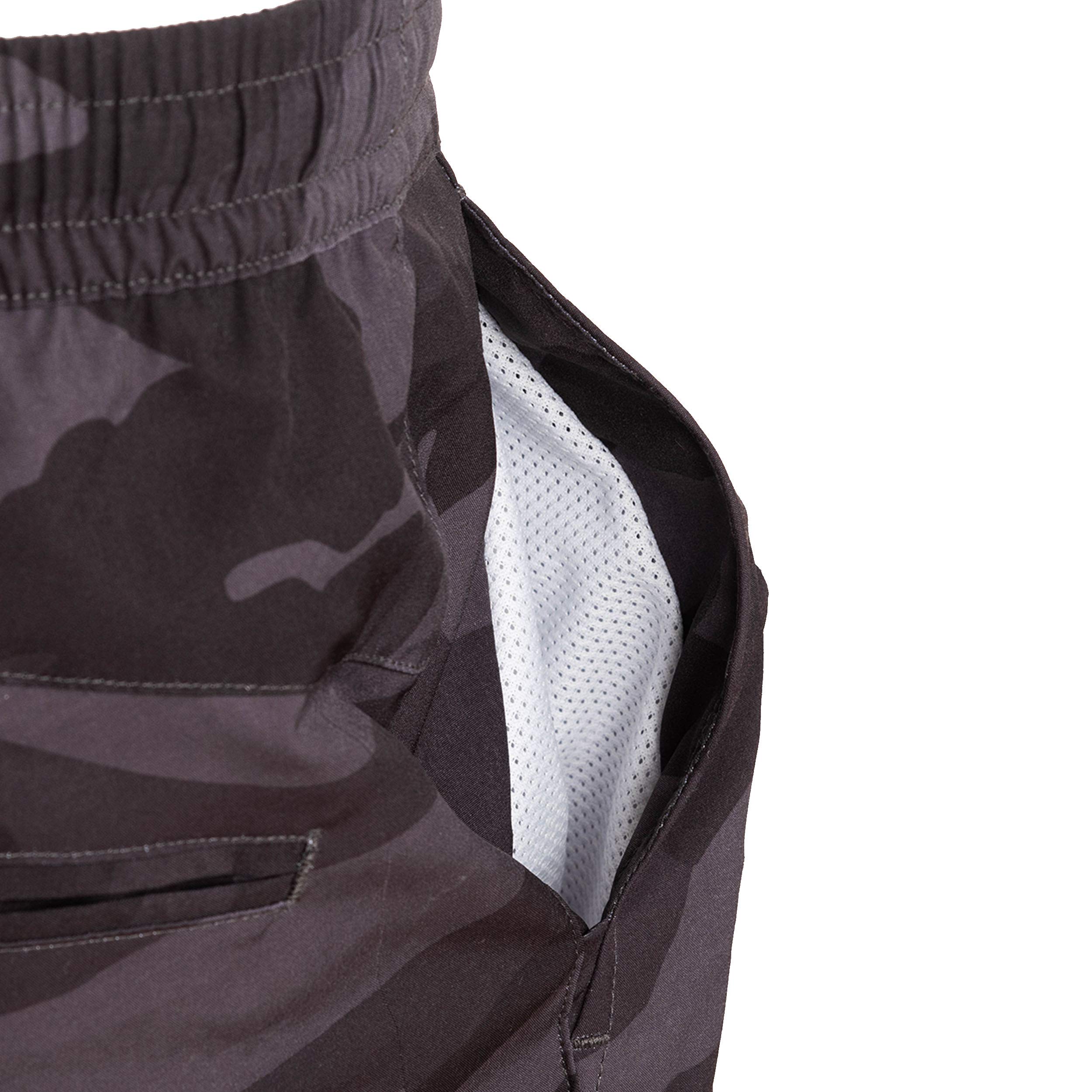 FOCO Men's Camouflage Walking Shorts - Lightweight Quick-Dry Athletic Shorts for Running, Gym & Outdoor Activities