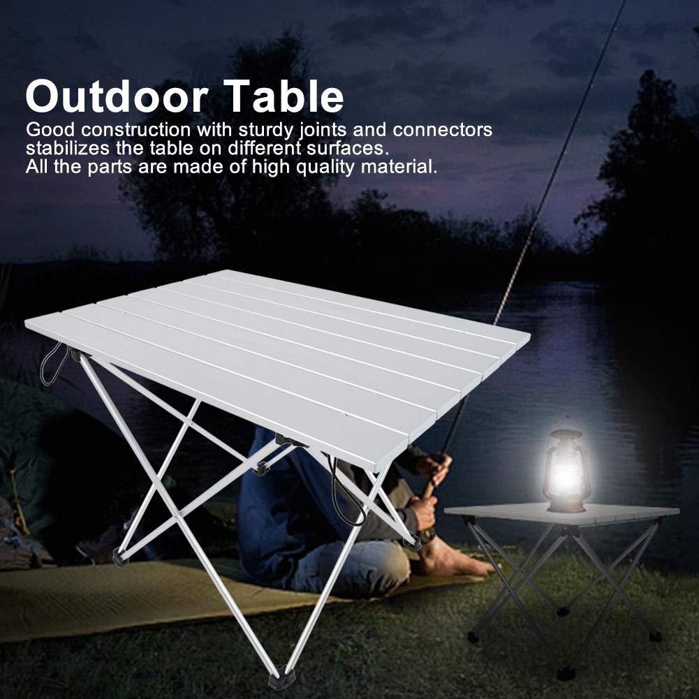 Lightweight Aluminum Alloy Folding Table - Portable Outdoor Camping Desk for Hiking, Fishing, Picnics & Beach (Compact Size) | Perfect for Backpacking, Tailgating & RV Trips