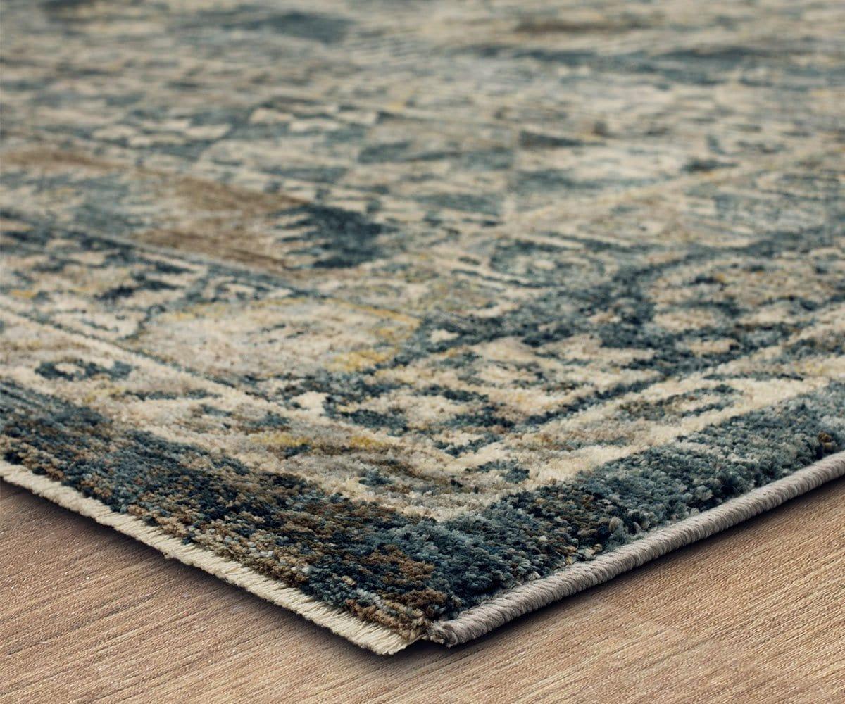 Karastan Marash Karamar Rug - Handmade Blue Oriental Area Rug for Living Room, Bedroom & Dining Room Decor