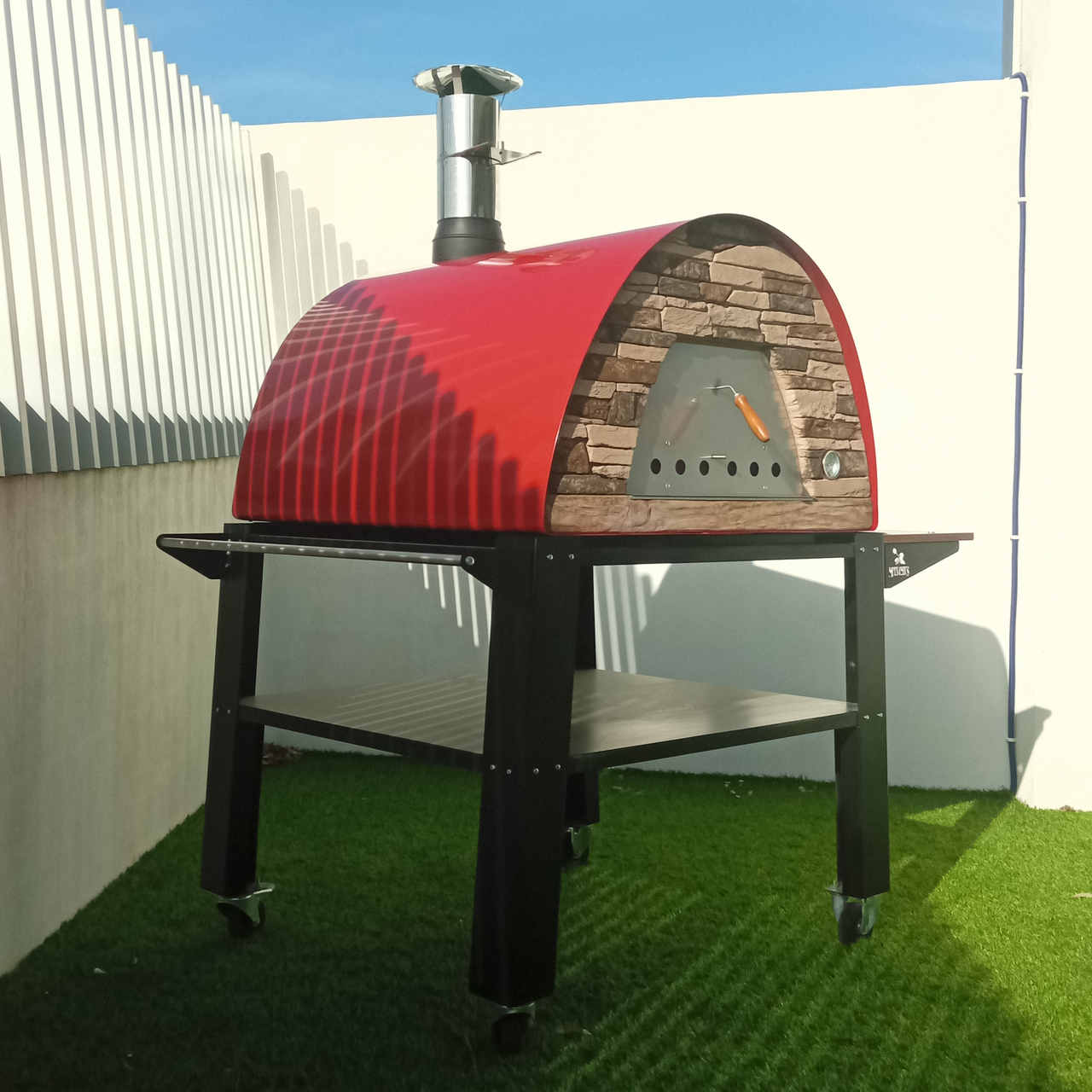 Premium Portable Pizza Oven Stand for Ooni, Solo Stove & Outdoor Pizza Making - Compact, Durable & Adjustable Height for Backyard, Camping & Tailgating Parties