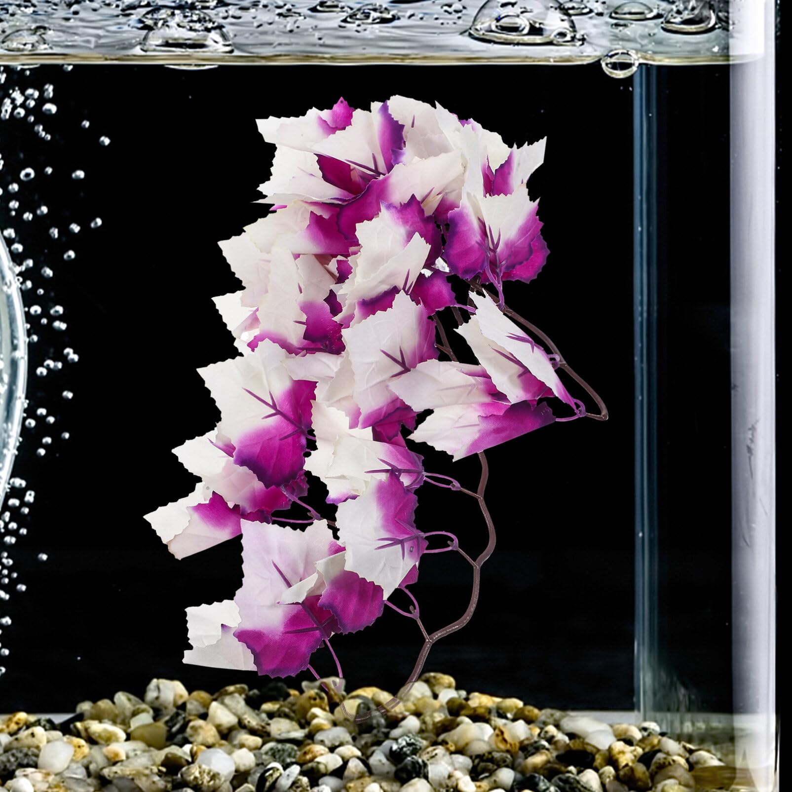 POPETPOP Realistic Reptile Plants for Terrarium - Suction Cup Fake Plants for Aquarium & Reptile Habitat (Lizard, Snake, Gecko) - Perfect for Terrarium Decor, Vivarium Setup & Reptile Enrichment