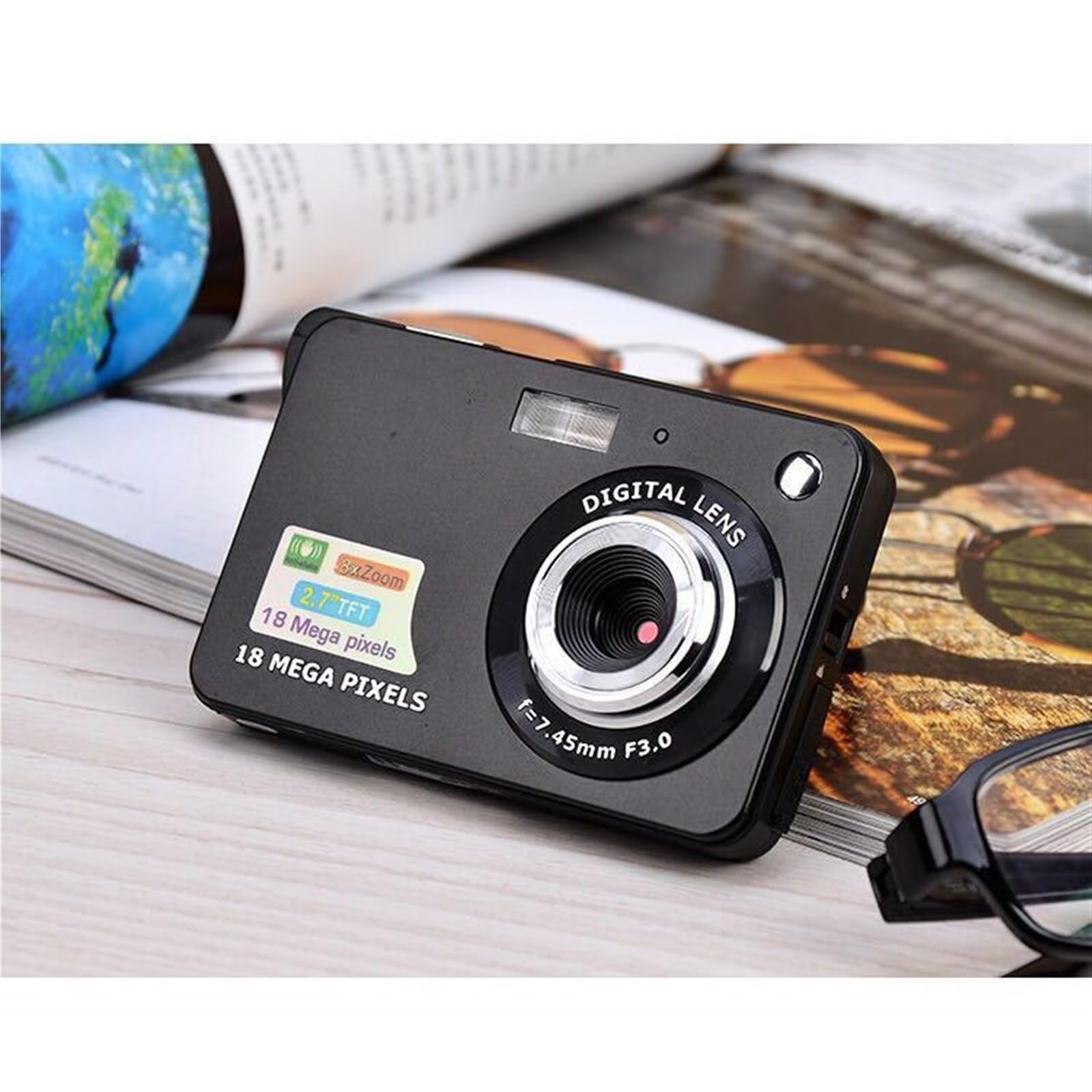 MZZYG 48MP HD Digital Camera - Retro Video Camcorder with Selfie Mode, Student Card-Sized, Perfect for Vlogging, Travel & Everyday Photography (Red)