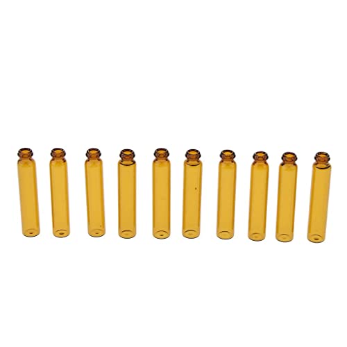50Pcs Mini Amber Glass Essential Oil Bottles 2mL - Small Dropper Vials for Aromatherapy, DIY Perfume, Travel & Gift Containers