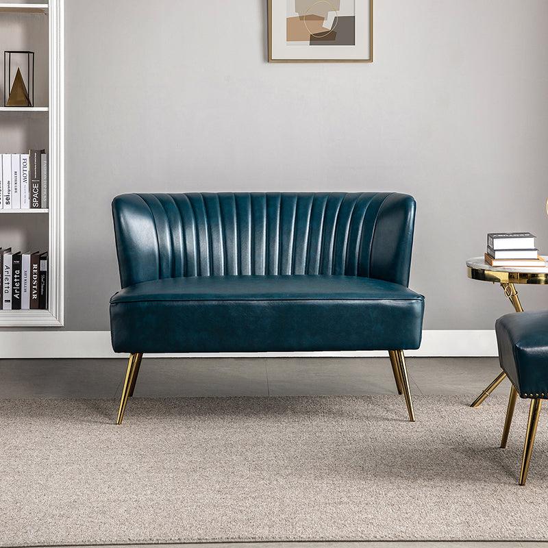 Agnes Vegan Leather Loveseat - Eco-Friendly Faux Leather Sofa for Small Spaces | Perfect for Apartments, Living Rooms & Home Offices