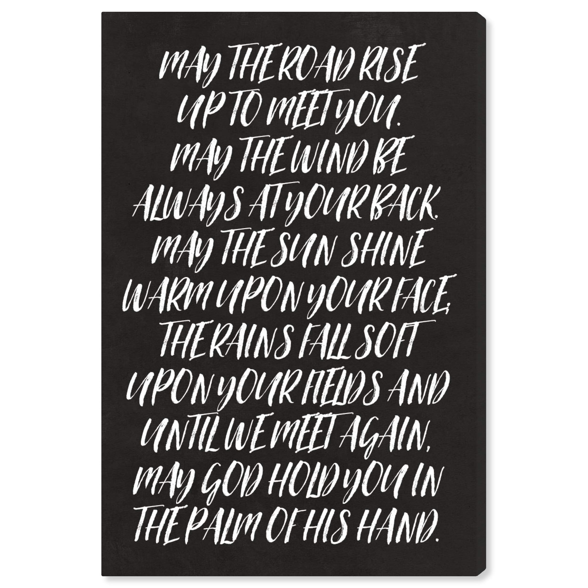 May The Road Rise' Inspirational Wall Art Canvas Prints - Typography & Quote Decor for Living Room, Bedroom, Office